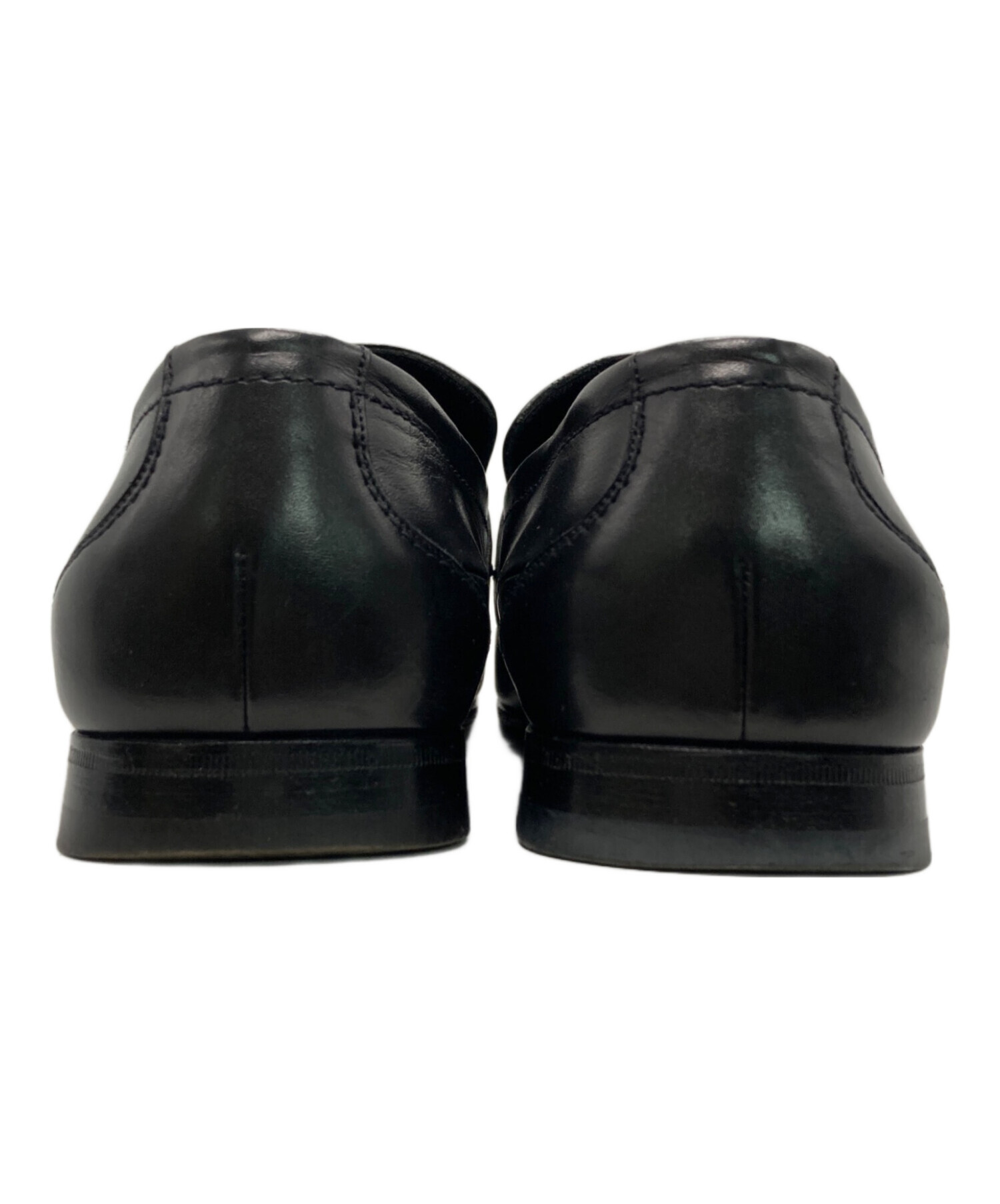 中古・古着通販】GUCCI (グッチ) Gストラップローファー ブラック