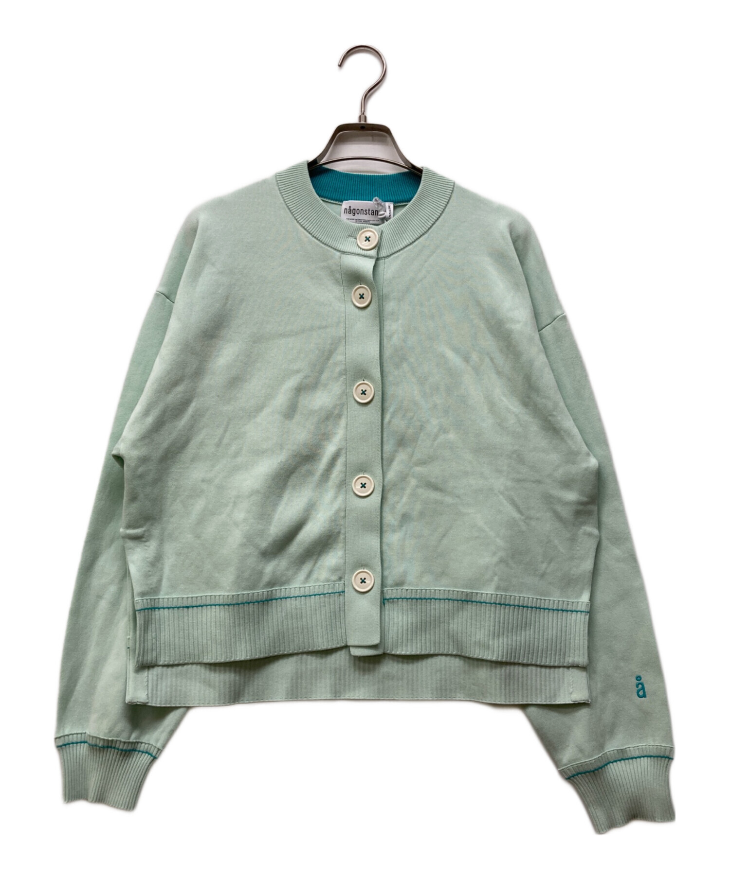 nagonstans slit cardigan ブラック M 中古・古着通販】nagonstans (ナゴンスタンス) slit cardigan ブルー