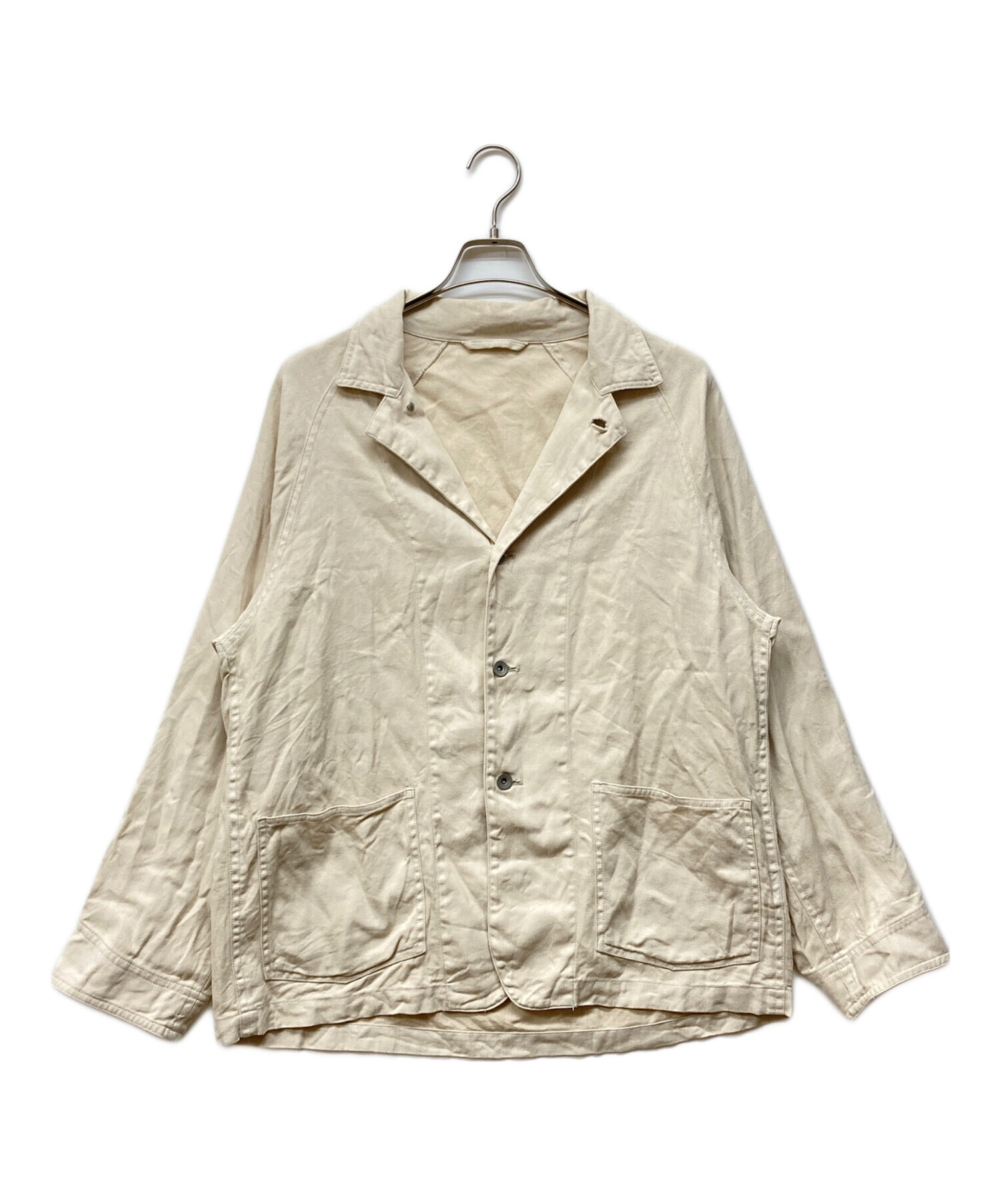confect リネンコットンホワイトピグメントカバーオール 中古・古着通販】confect (コンフェクト) リネンコットン ホワイト