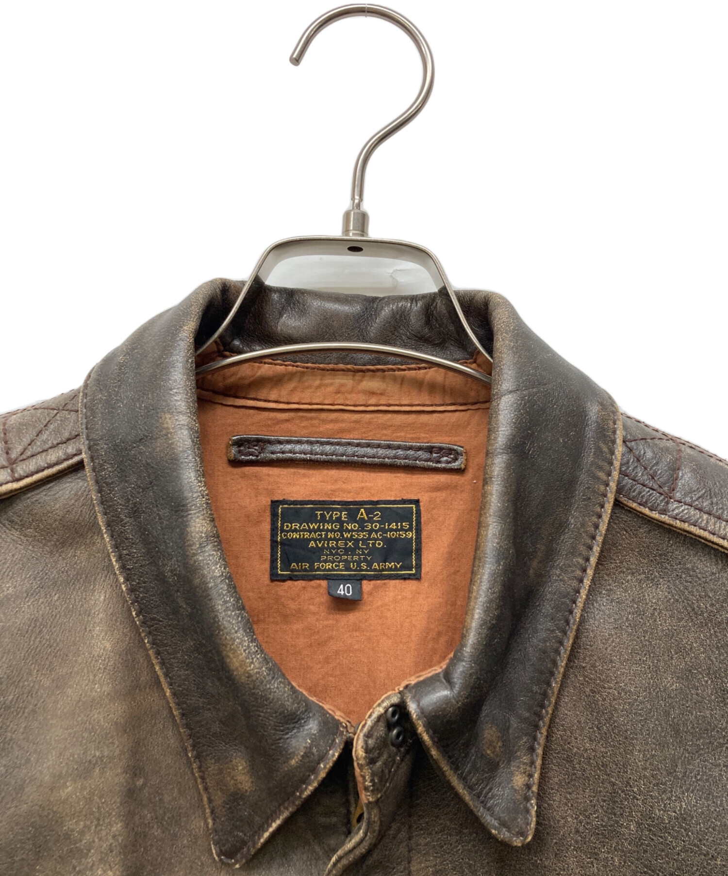 【中古】ジャケット メンズ 中古・古着通販】AVIREX (アヴィレックス) A-2 487TH リバイバル