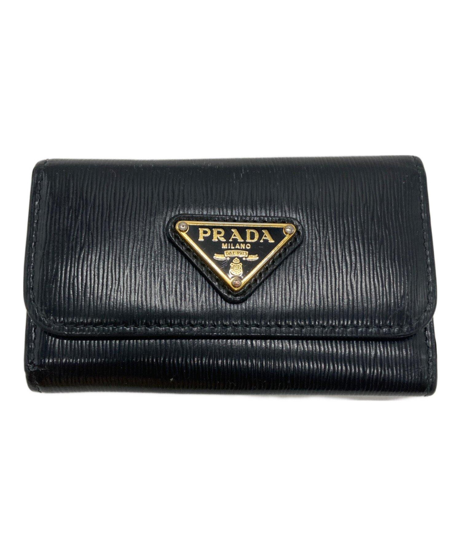 PRADA ブラック キーケース 中古・古着通販】PRADA (プラダ) 6連キーケース ブラック｜ブランド