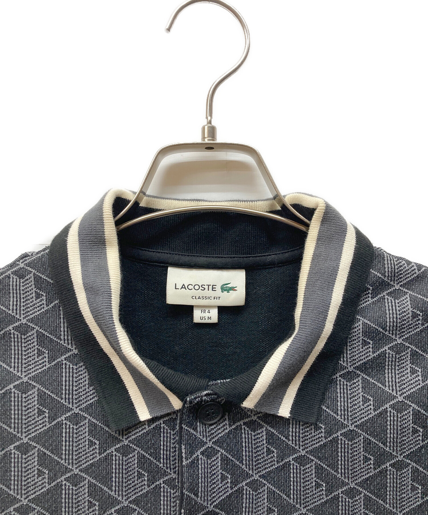 LACOSTE 新品未使用 中古・古着通販】LACOSTE (ラコステ) モノグラムジャカードポロシャツ