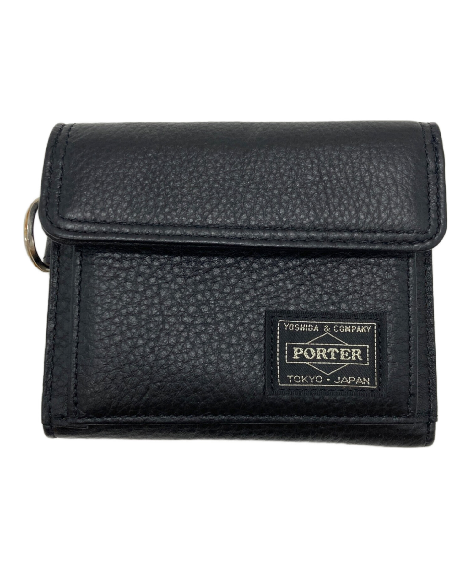 中古・古着通販】PORTER (ポーター) レザーウォレット ブラック