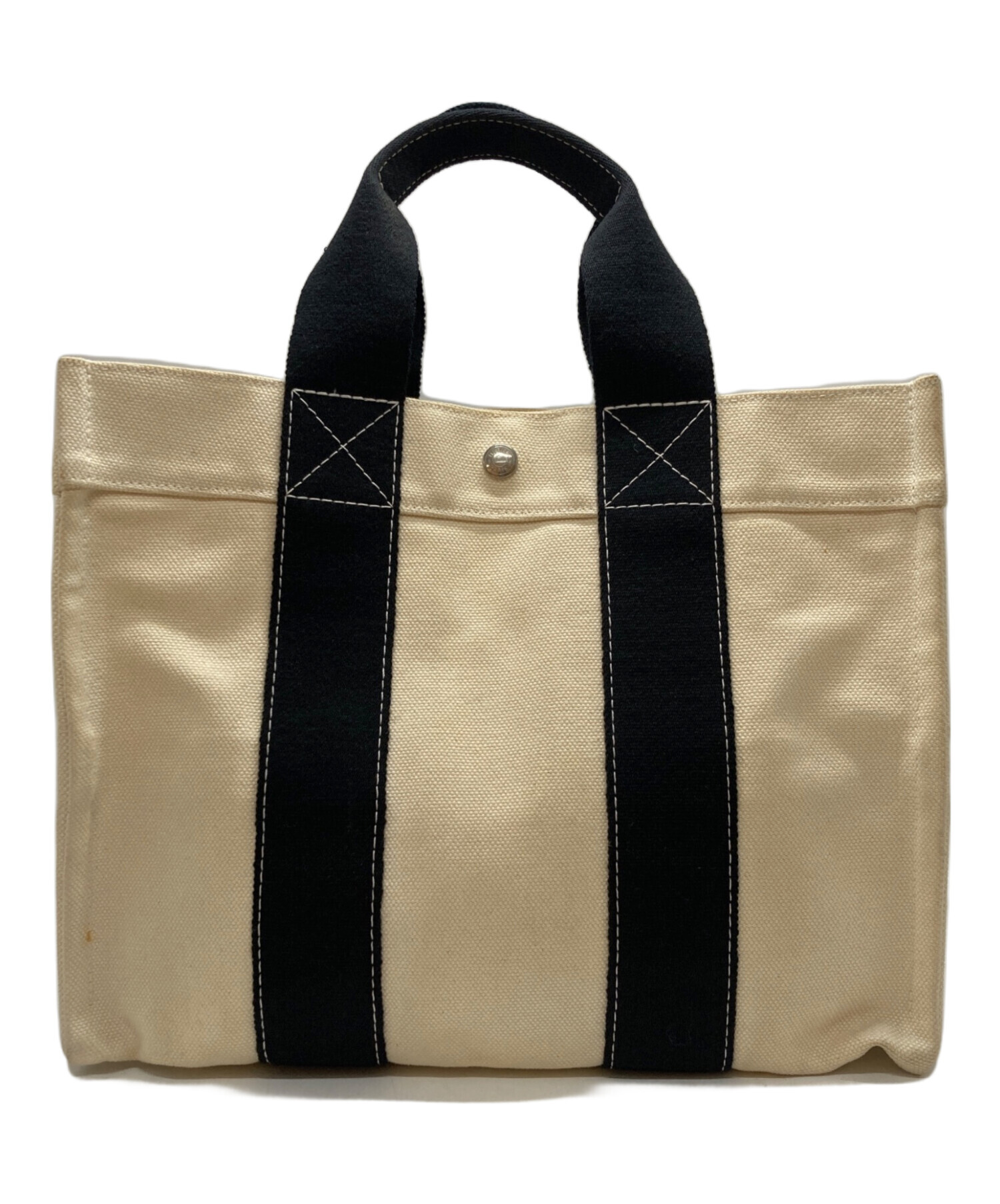 HERMES エルメス ボラボラPM ハンドバッグ 中古・古着通販】HERMES (エルメス) ボラボラPM ブラック×ホワイト