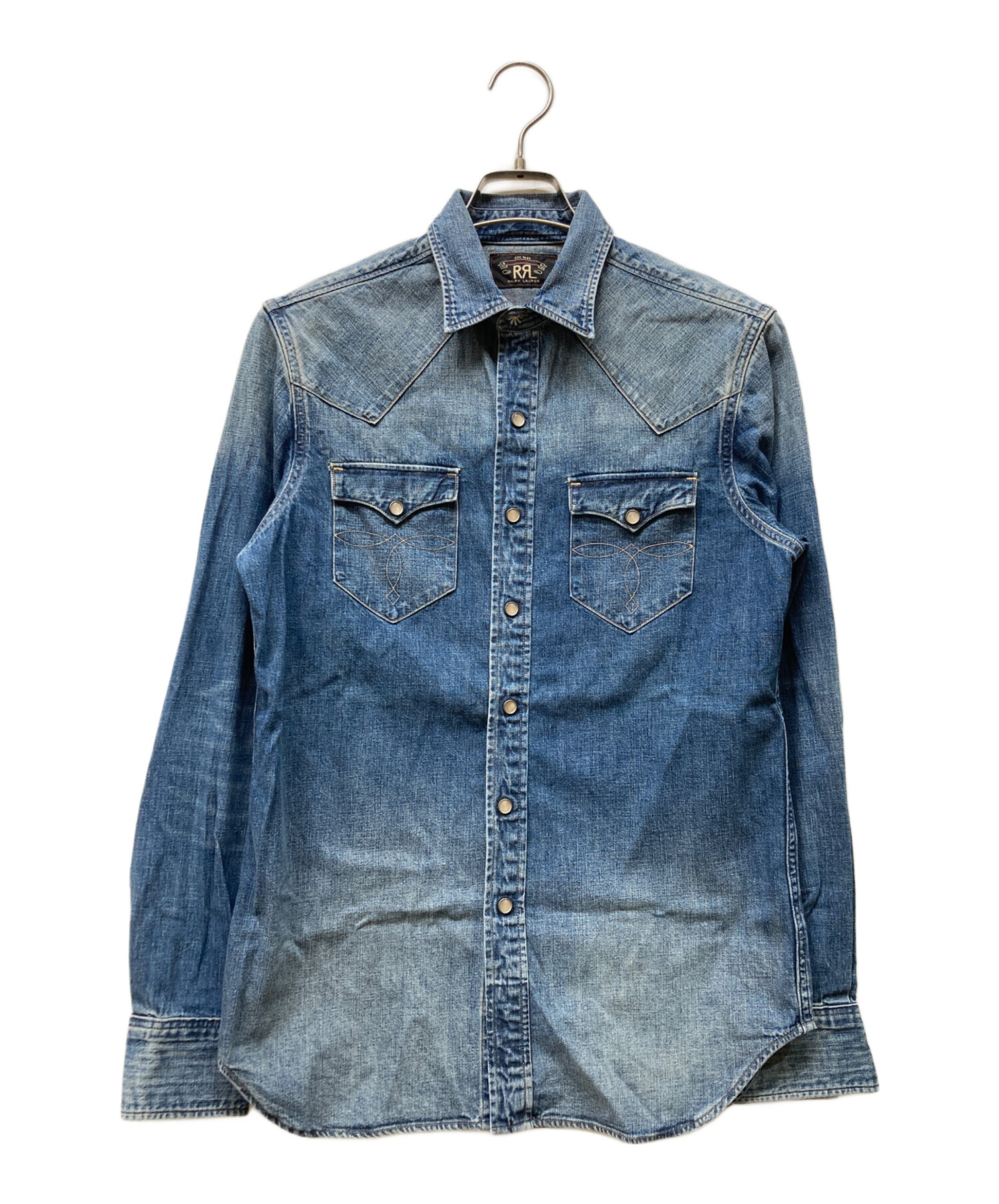 RRL ダブルアールエル　ライトブルー デニムシャツ 中古・古着通販】RRL (ダブルアールエル) ウエスタンデニムシャツ