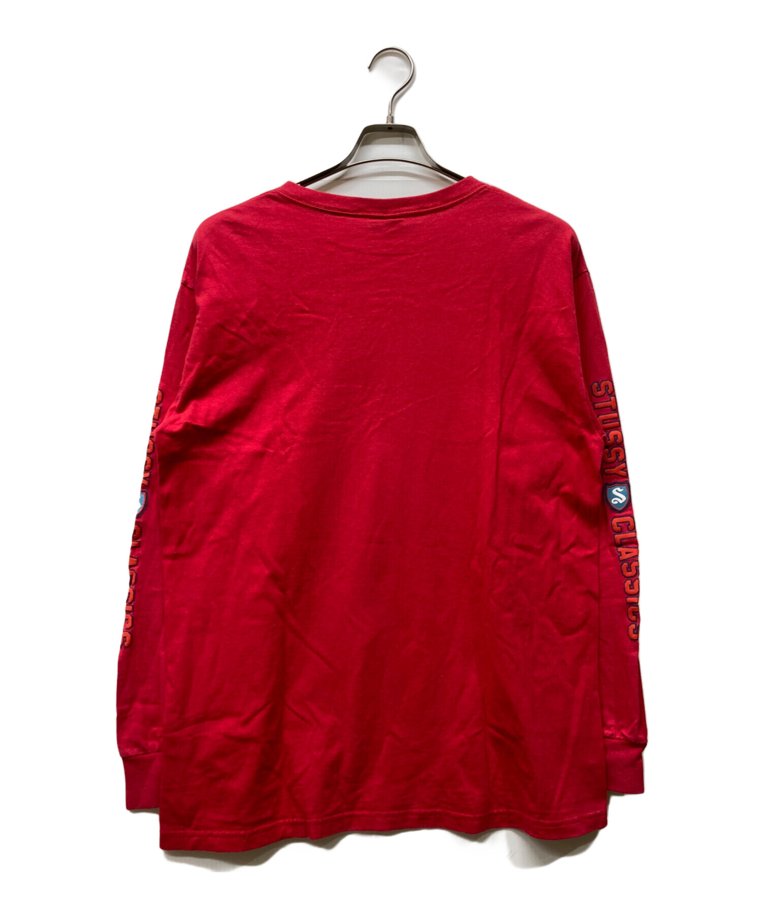 中古・古着通販】stussy (ステューシー) ロングスリーブTシャツ レッド 