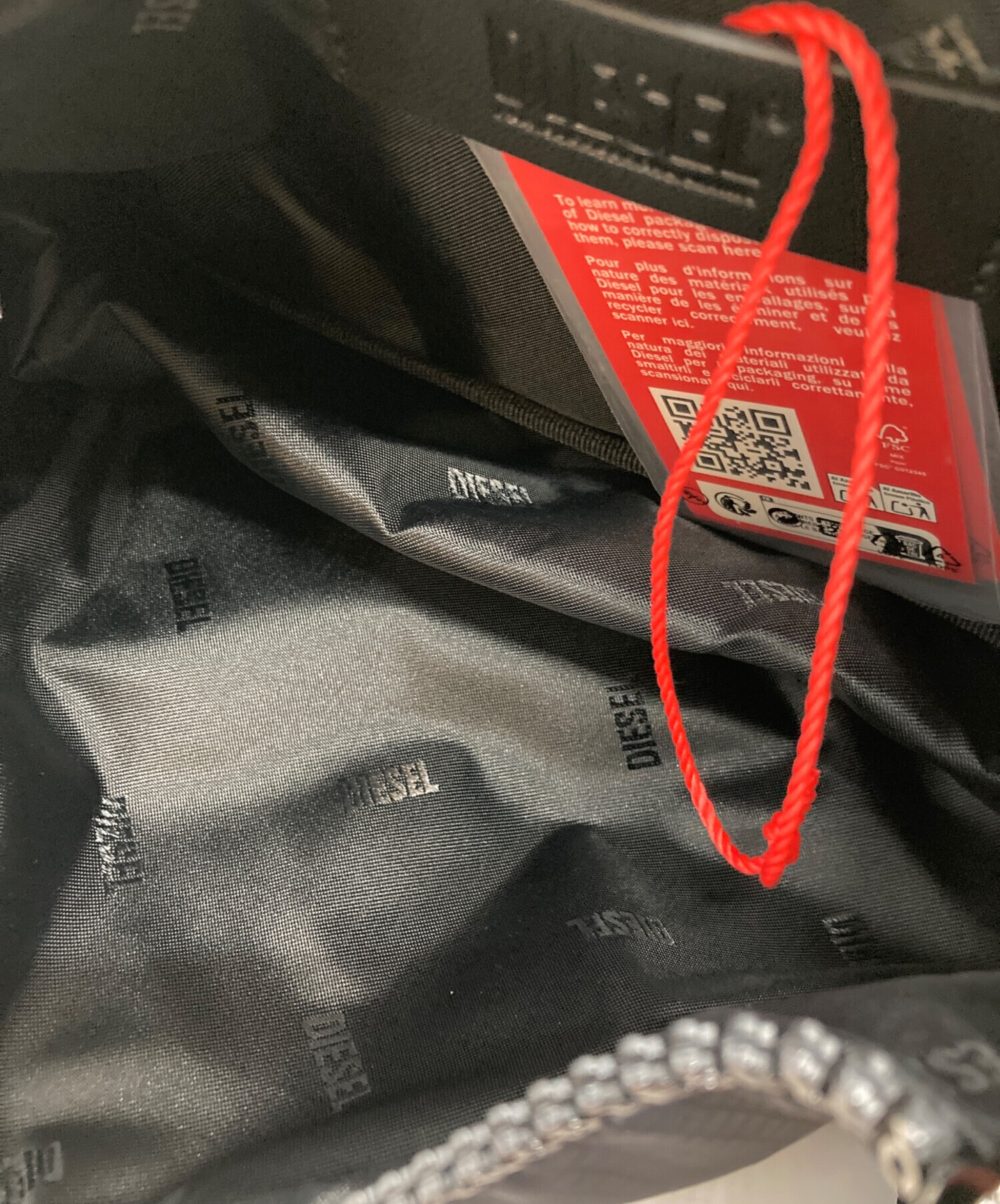 中古・古着通販】DIESEL (ディーゼル) ZIP-D SHOULDER BAG ブラック