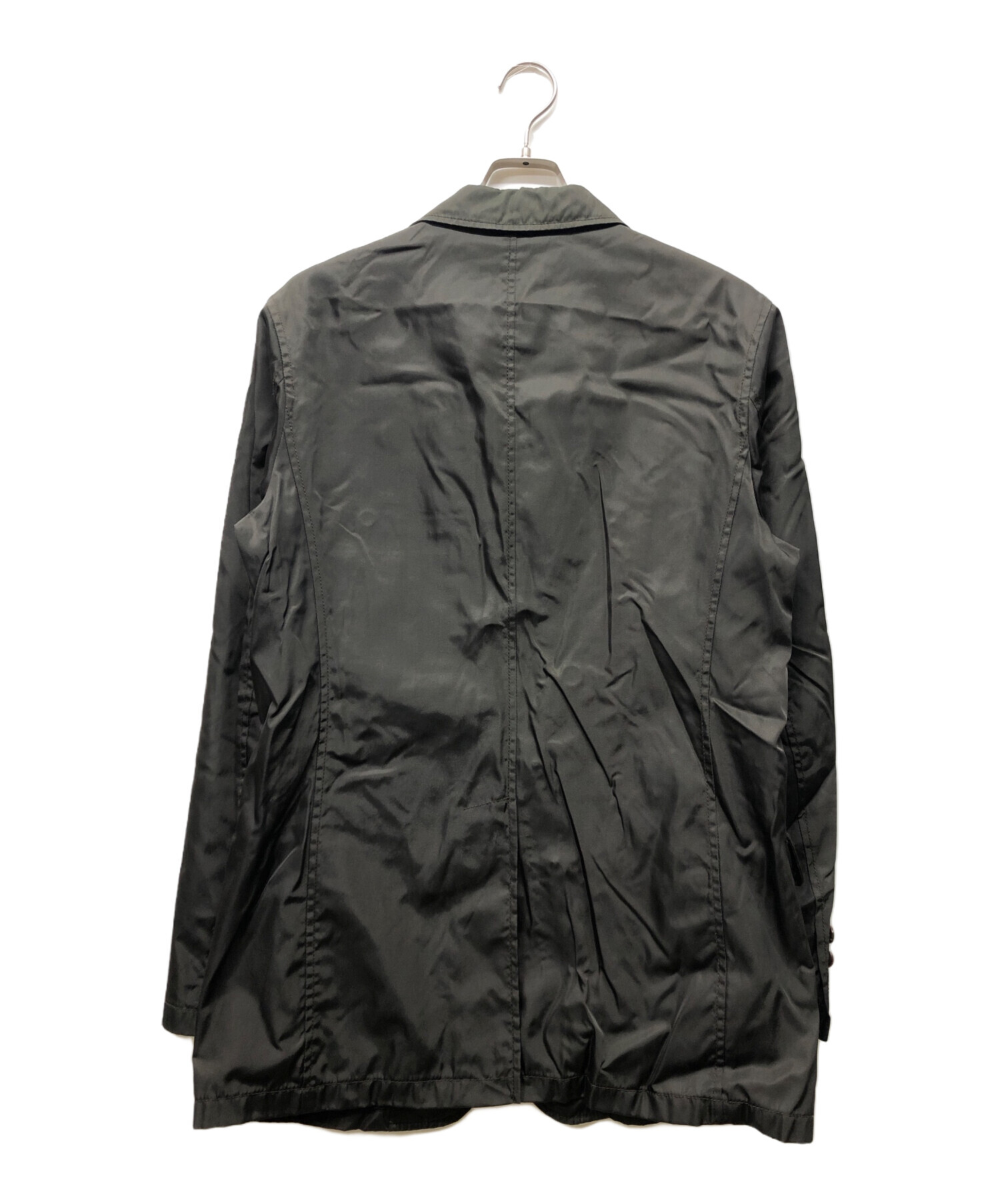 PRADA プラダ ナイロン テーラードジャケット 中古・古着通販】PRADA (プラダ) ナイロンテーラードジャケット カーキ