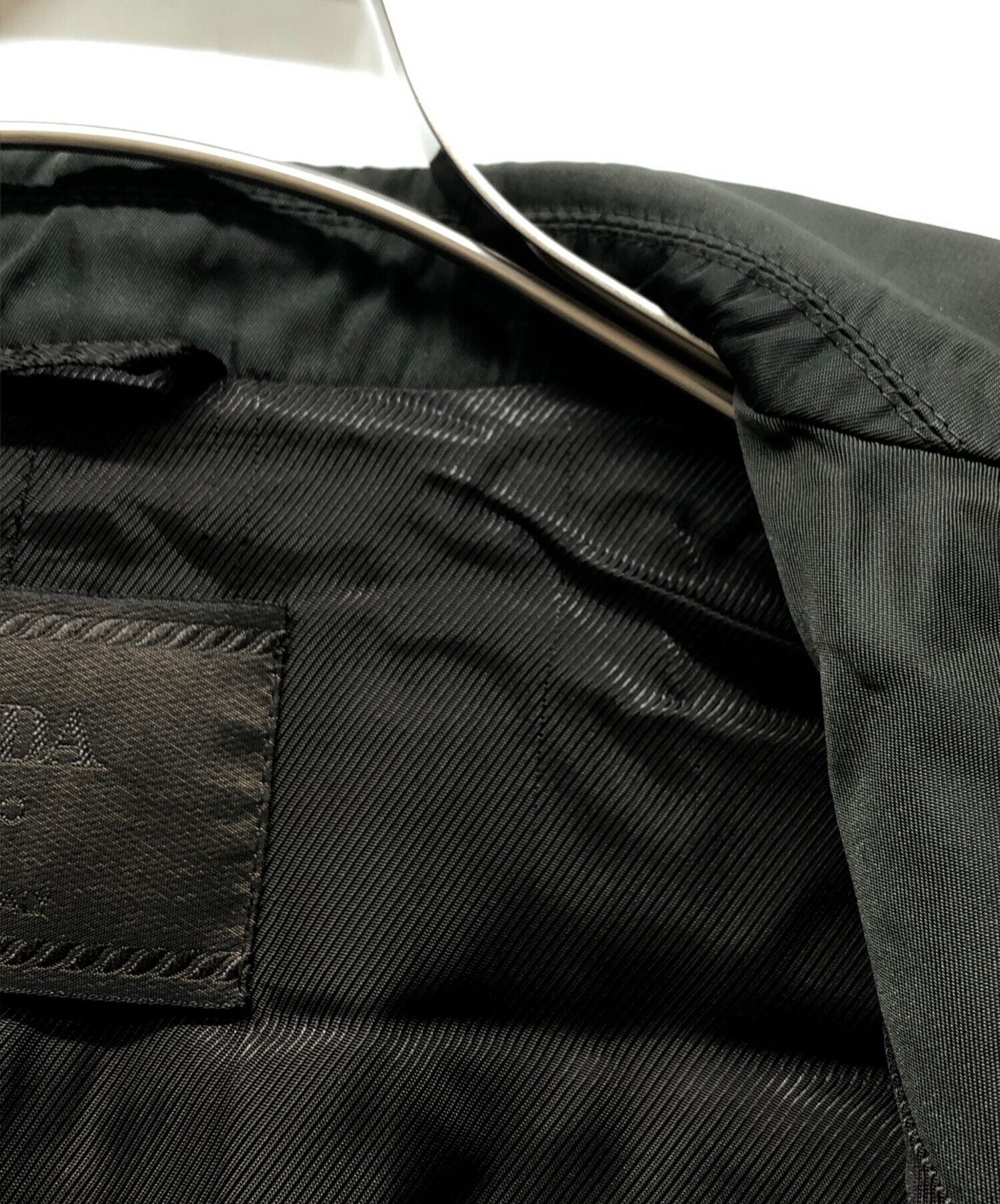 中古・古着通販】PRADA (プラダ) ナイロンテーラードジャケット カーキ