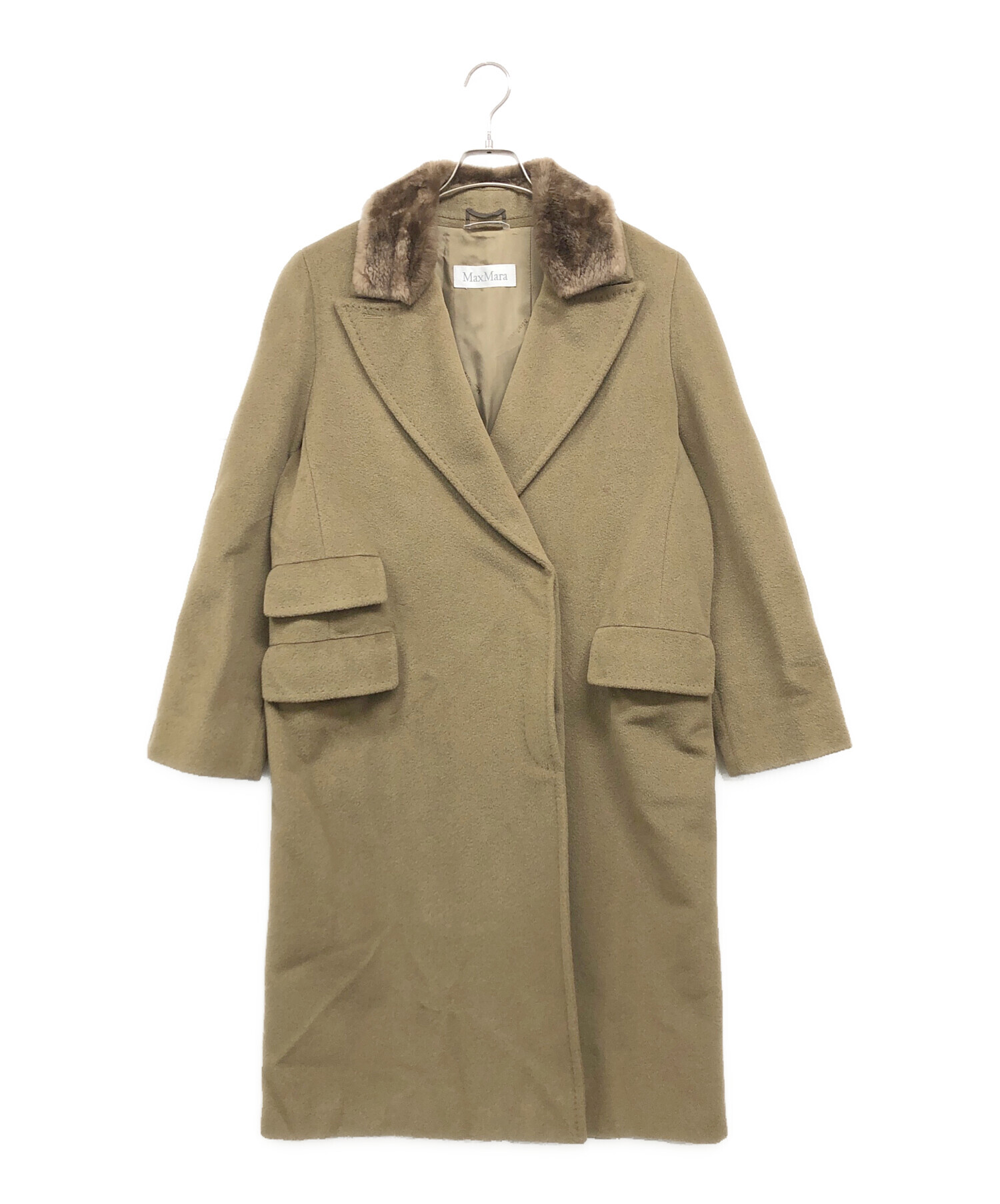 中古・古着通販】MaxMara (マックスマーラ) ラクーンファー付ロング
