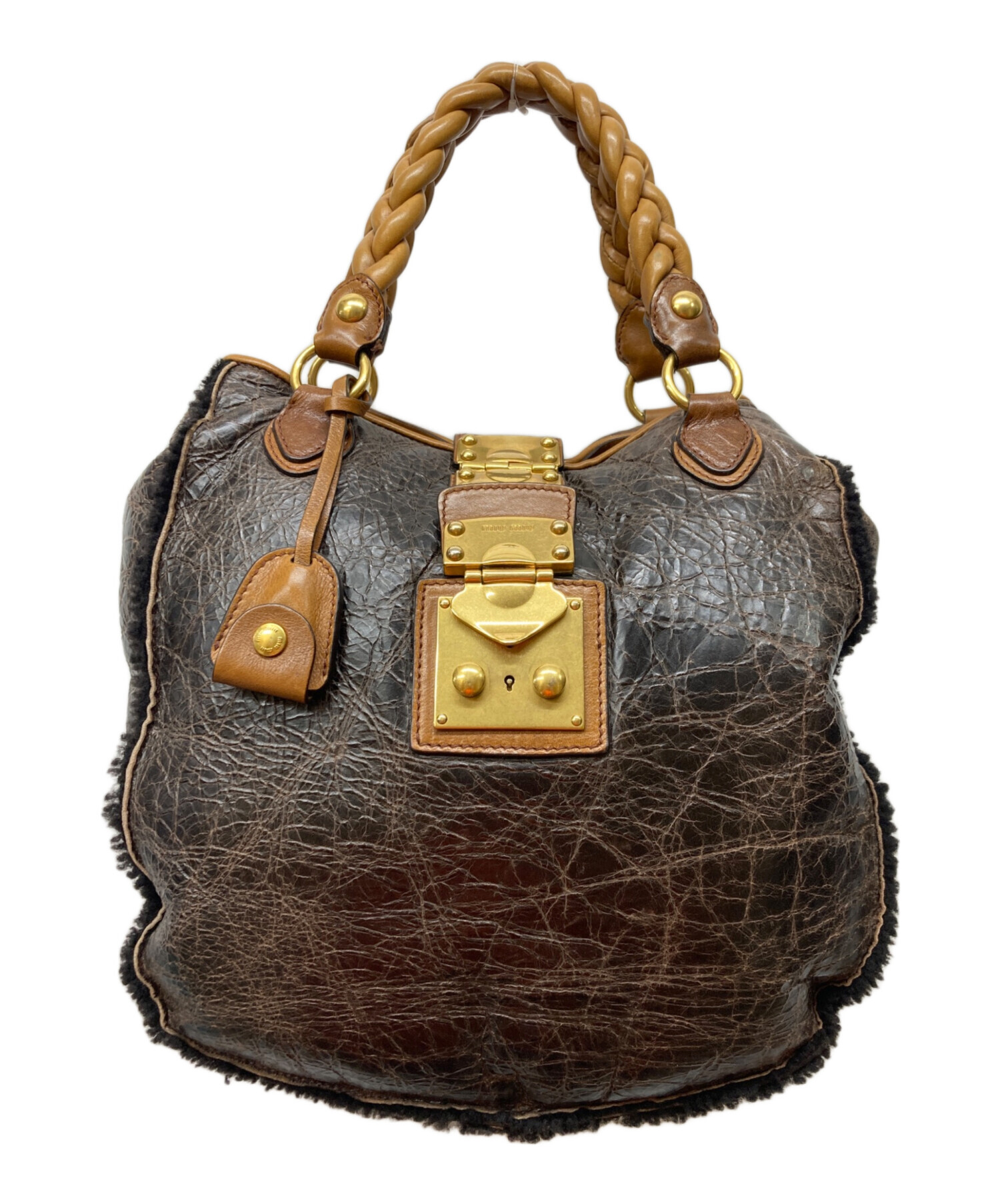 中古・古着通販】MIU MIU (ミュウミュウ) 2wayムートンハンドバッグ
