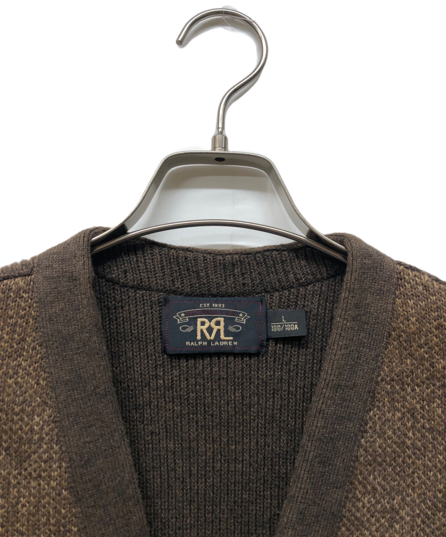 中古・古着通販】RRL (ダブルアールエル) ニットベスト ブラウン