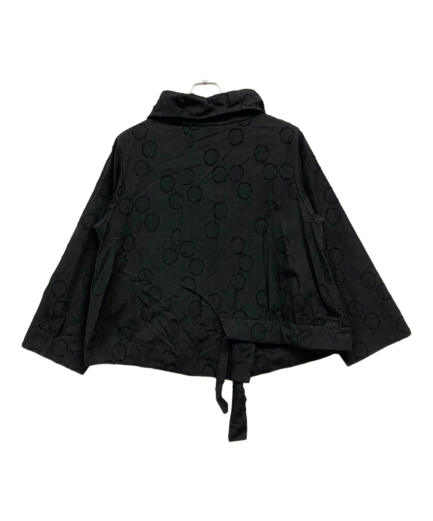 中古・古着通販】慈雨 (ジウ) 水玉ジャケット ブラック サイズ:40