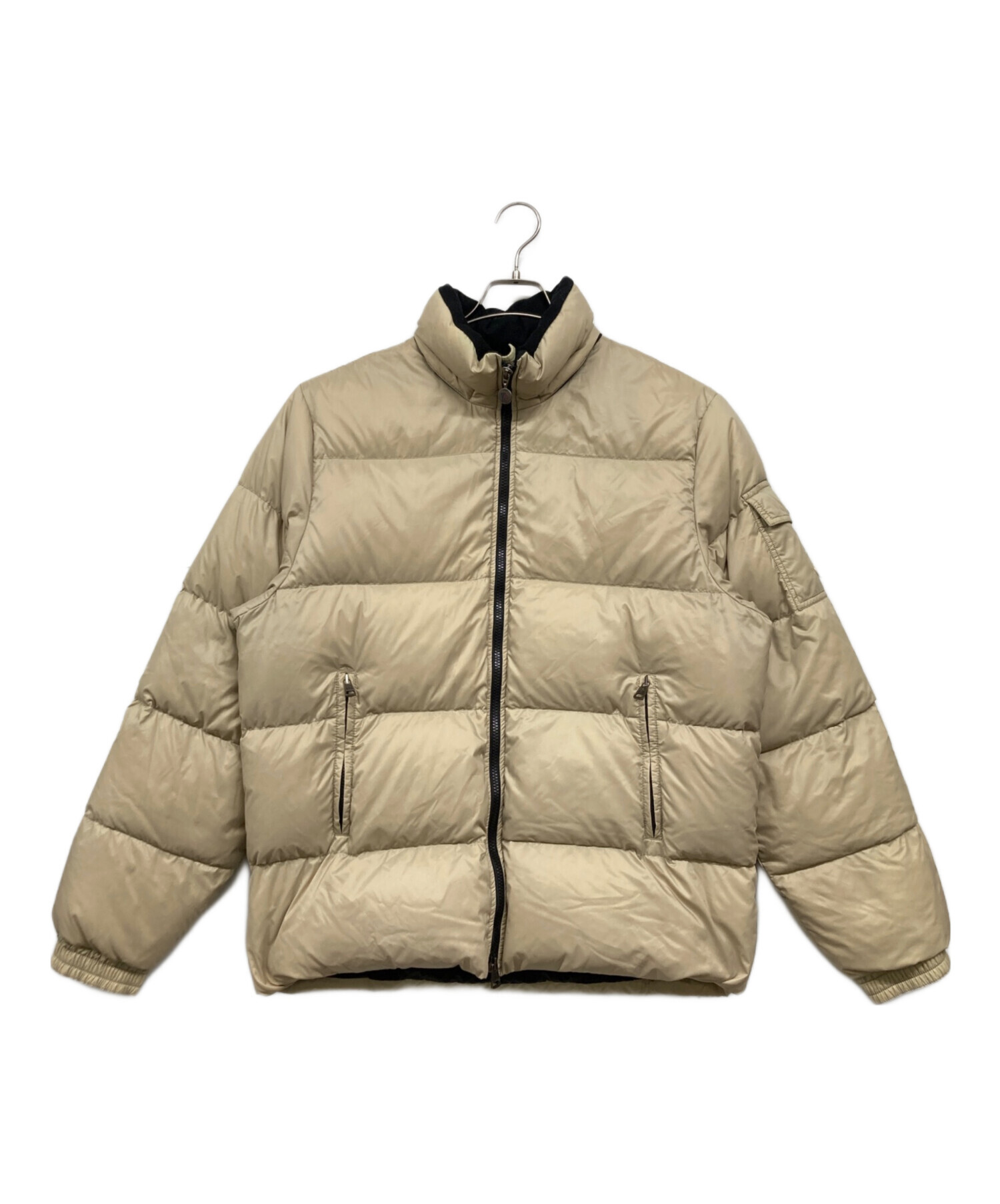 MONCLER ダウンジャケット ベージュ メンズ フード付きサイズ1 中古・古着通販】MONCLER (モンクレール) ダウンジャケット ベージュ