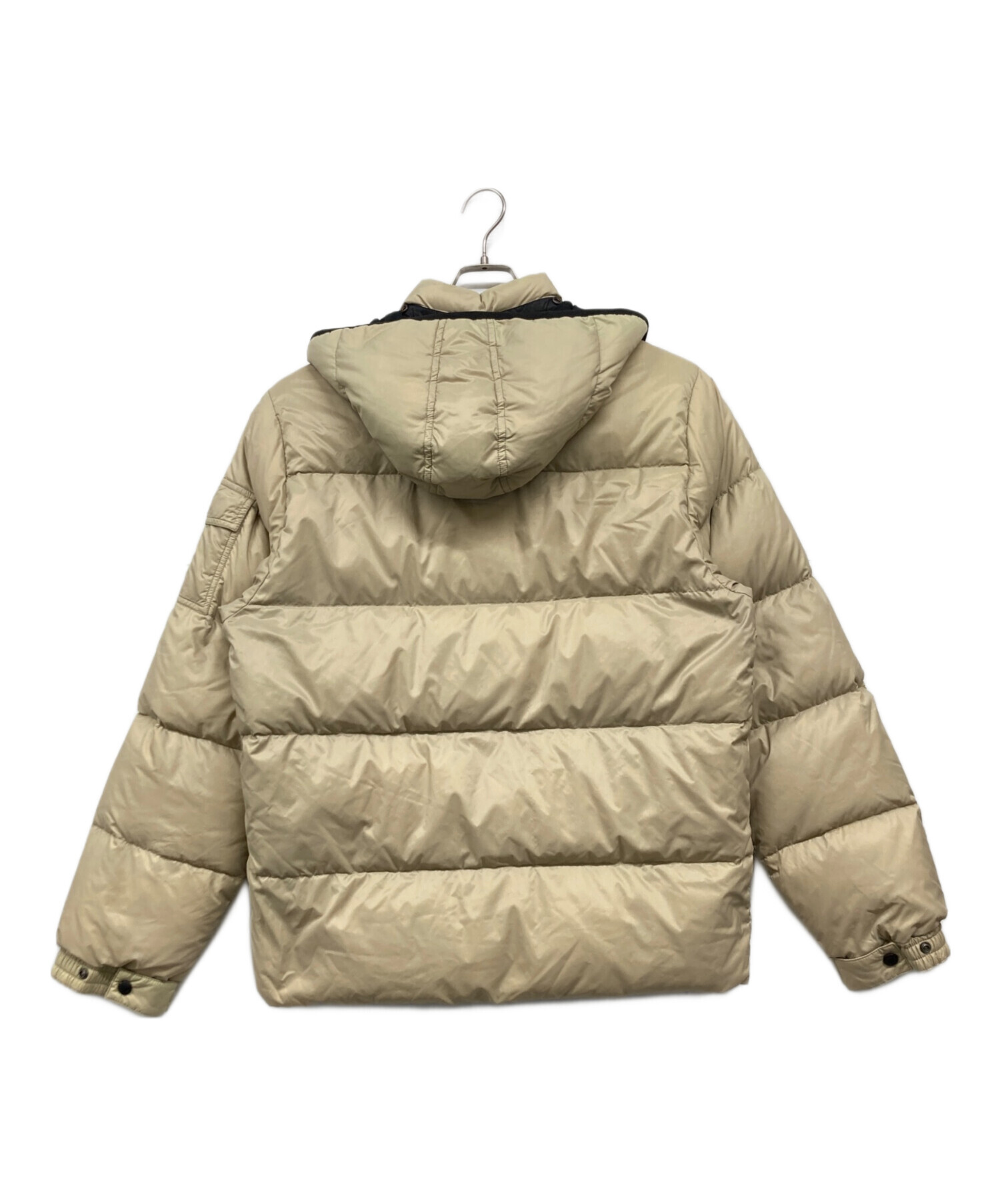 MONCLER ダウンジャケット ベージュ メンズ フード付きサイズ1 中古・古着通販】MONCLER (モンクレール) ダウンジャケット ベージュ