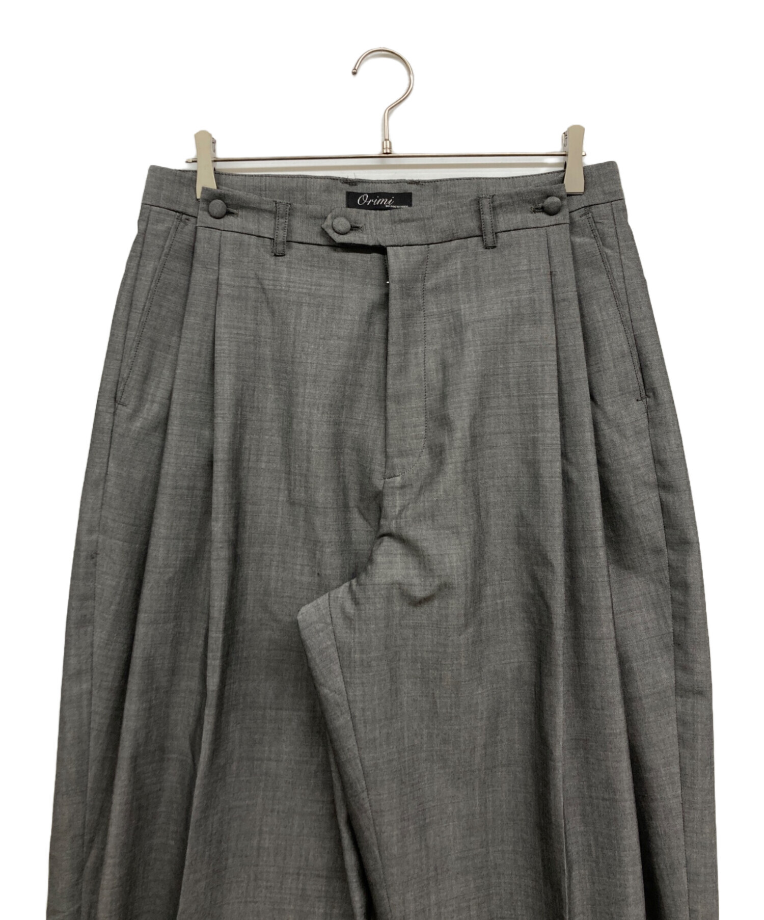 ORIMI perfect slacks サイズ2 グレー　オリミ 中古・古着通販】ORIMI (オリミ) ウールモヘアタックパンツ グレー