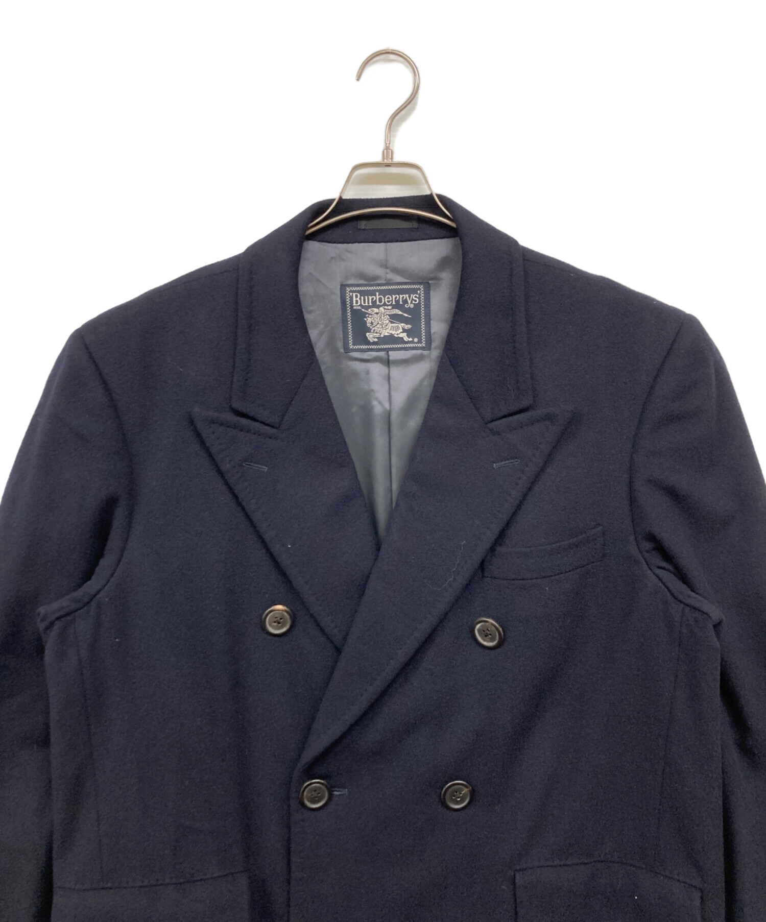 【希少品】BURBERRY カシミヤ ウール チェスターコート ネイビー 170 中古・古着通販】Burberry's (バーバリーズ) カシミヤ混ダブル