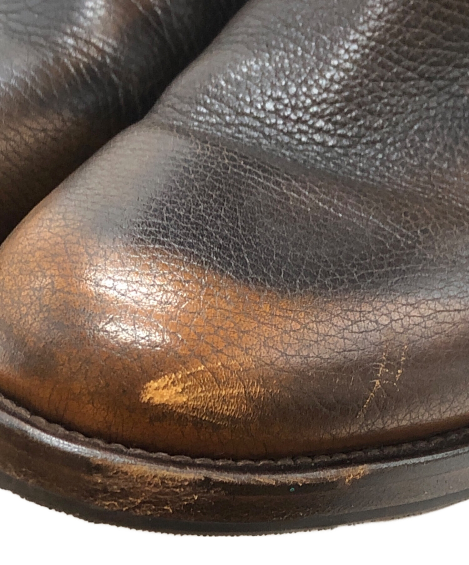 中古・古着通販】GUCCI (グッチ) レザームートンブーツ ブラウン