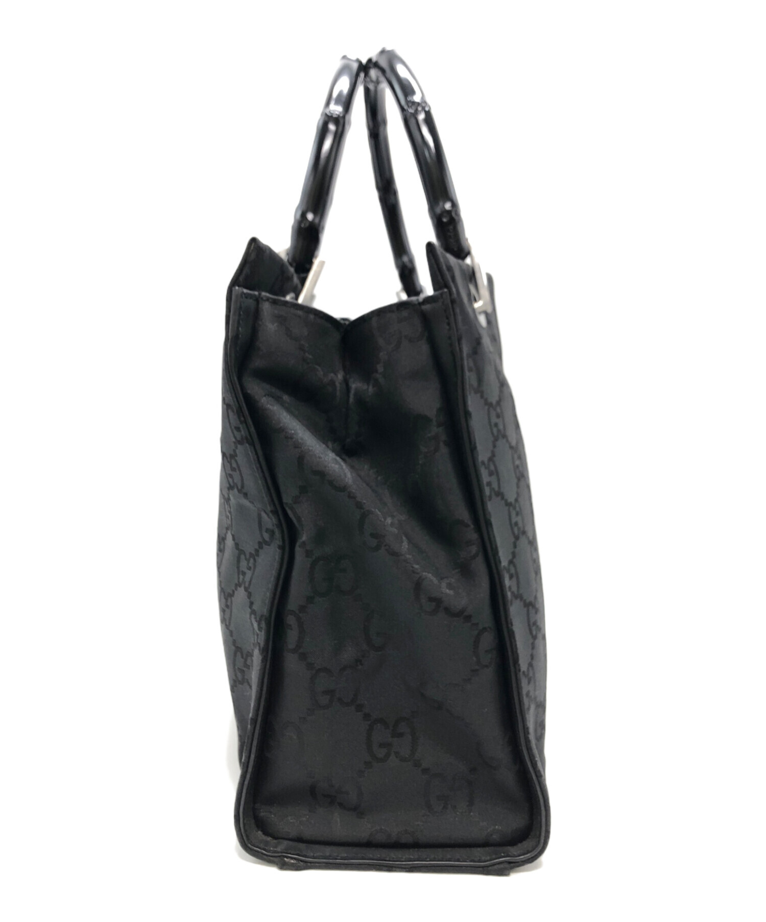中古・古着通販】GUCCI (グッチ) バンブートートバッグ ブラック