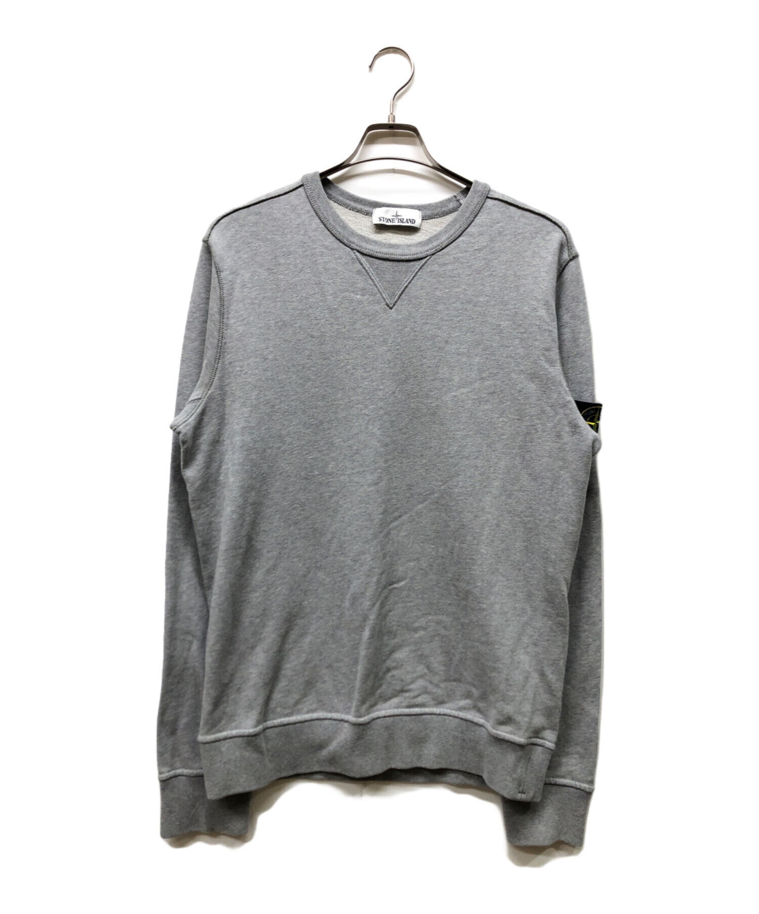 む*ん様 STONE  グレー Vネック トレーナー M 中古・古着通販】STONE ISLAND (ストーンアイランド) Vガゼット