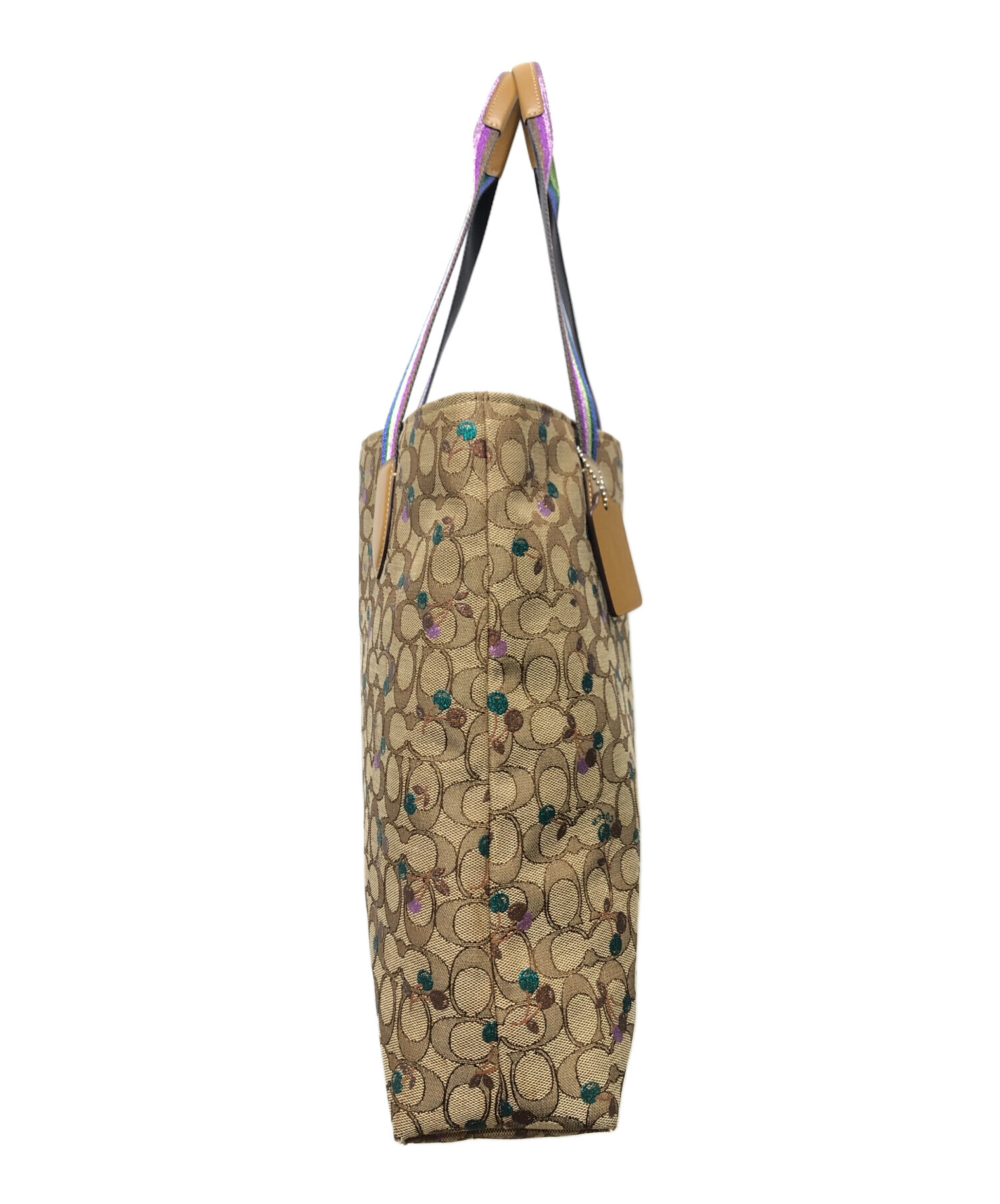 中古・古着通販】COACH (コーチ) シグネチャーチェリー柄トートバッグ