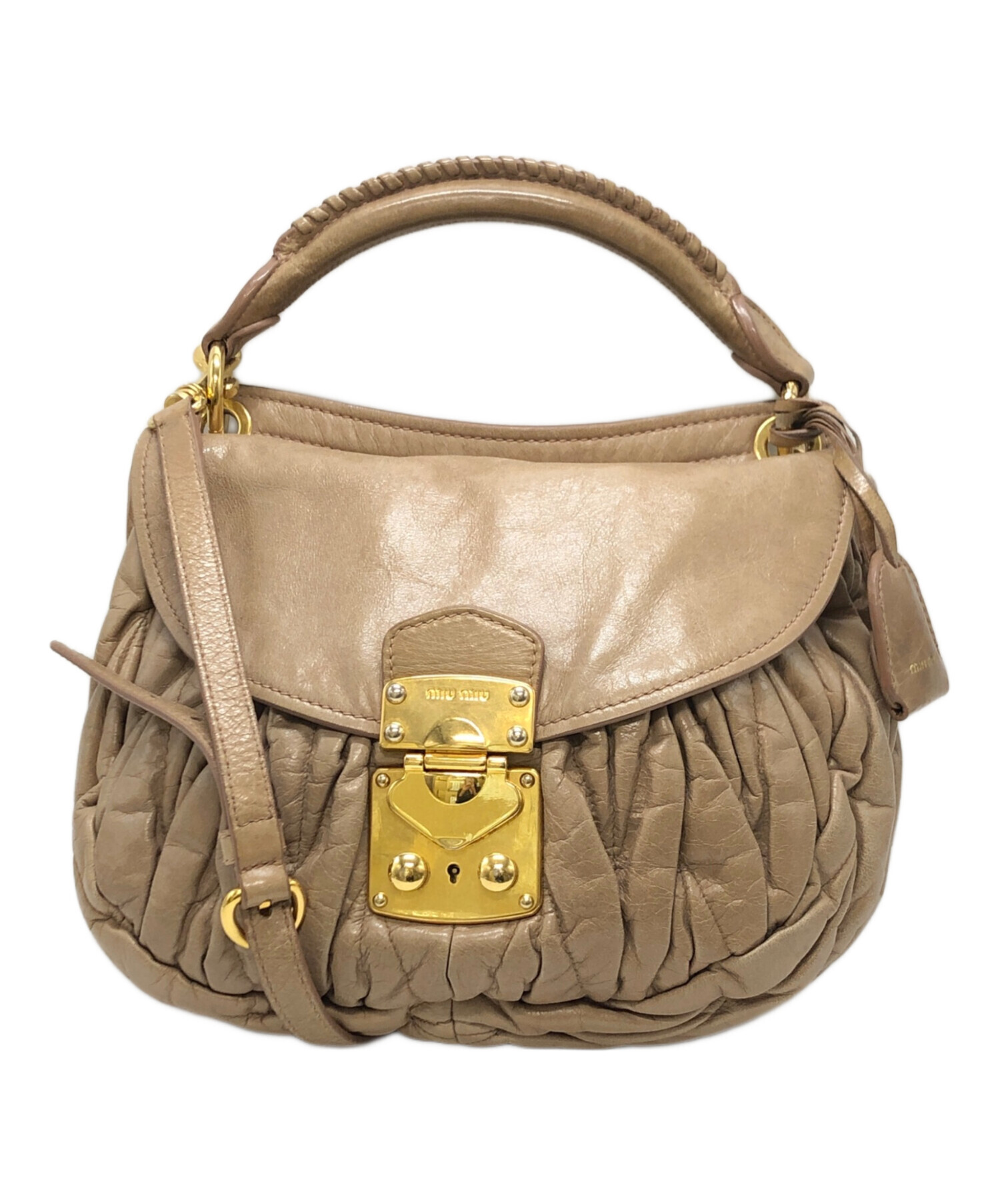 中古・古着通販】MIU MIU (ミュウミュウ) マテラッセレザー2WAYバッグ