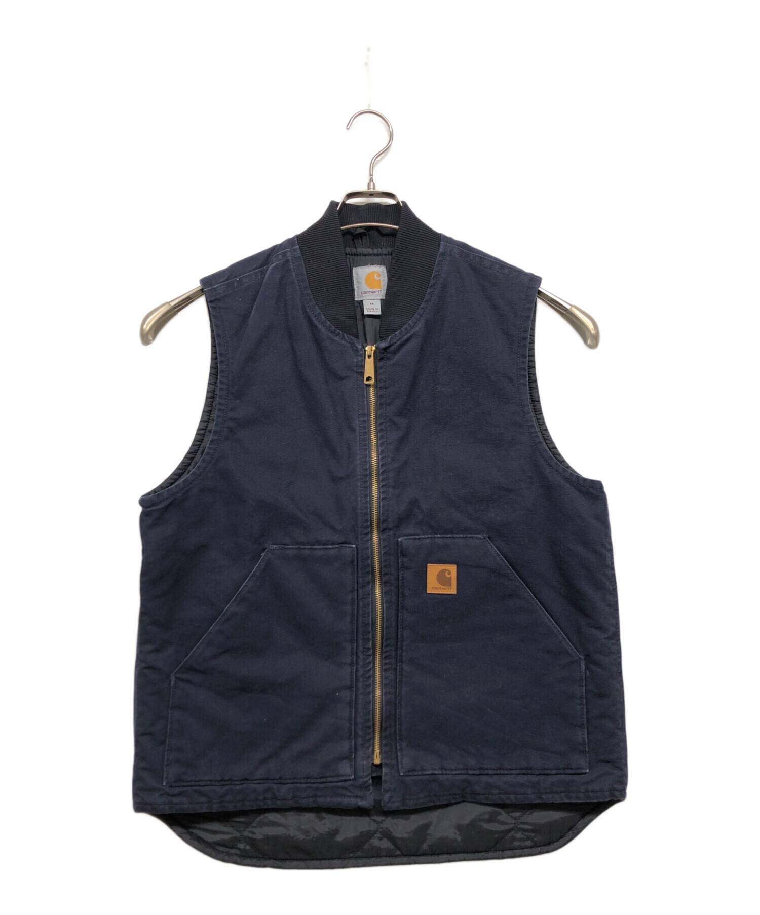 Carhartt ネイビーベスト 中古・古着通販】CarHartt (カーハート) ダックベスト ネイビー サイズ