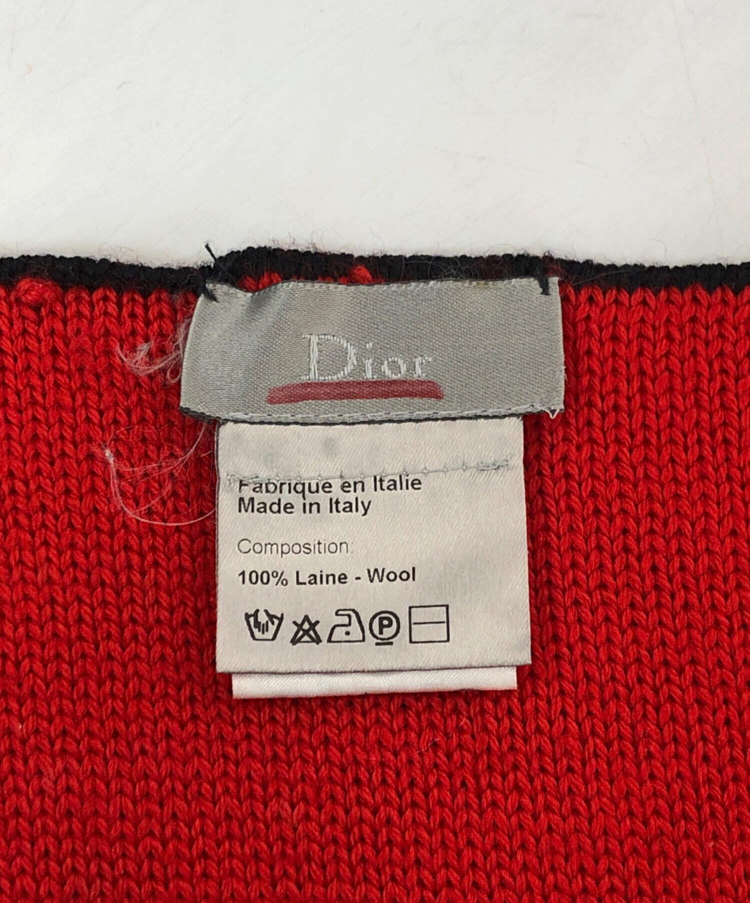 中古・古着通販】Dior Homme (ディオール オム) 三角マフラー レッド