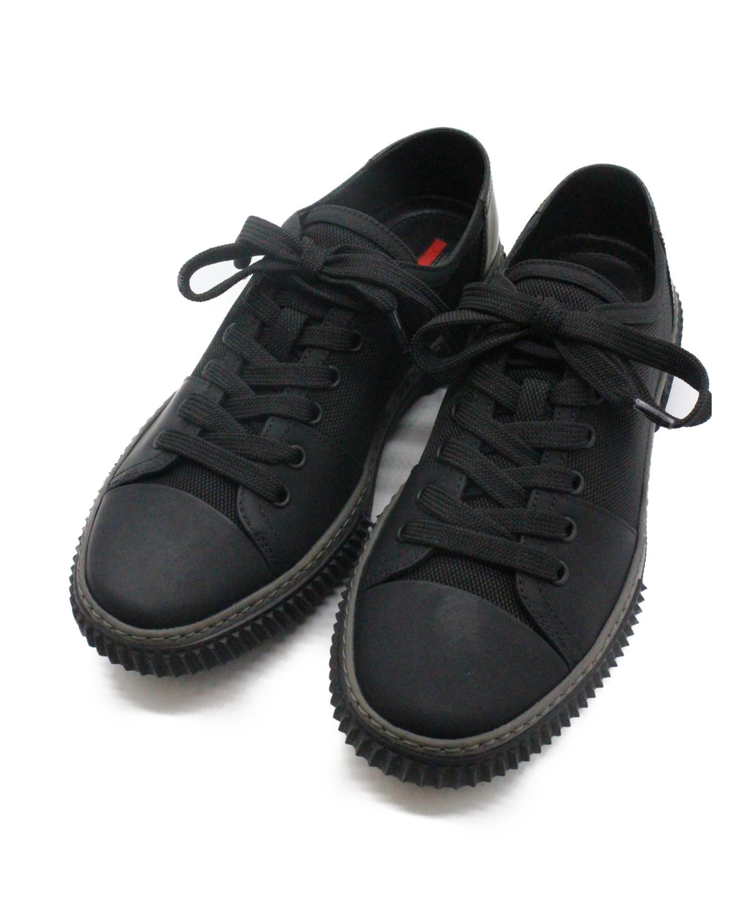 中古・古着通販】PRADA (プラダ) ローカットスニーカー ブラック 