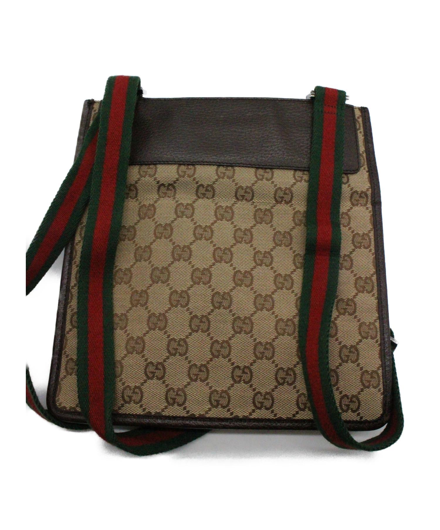 中古・古着通販】GUCCI (グッチ) GGキャンバスショルダーバッグ 
