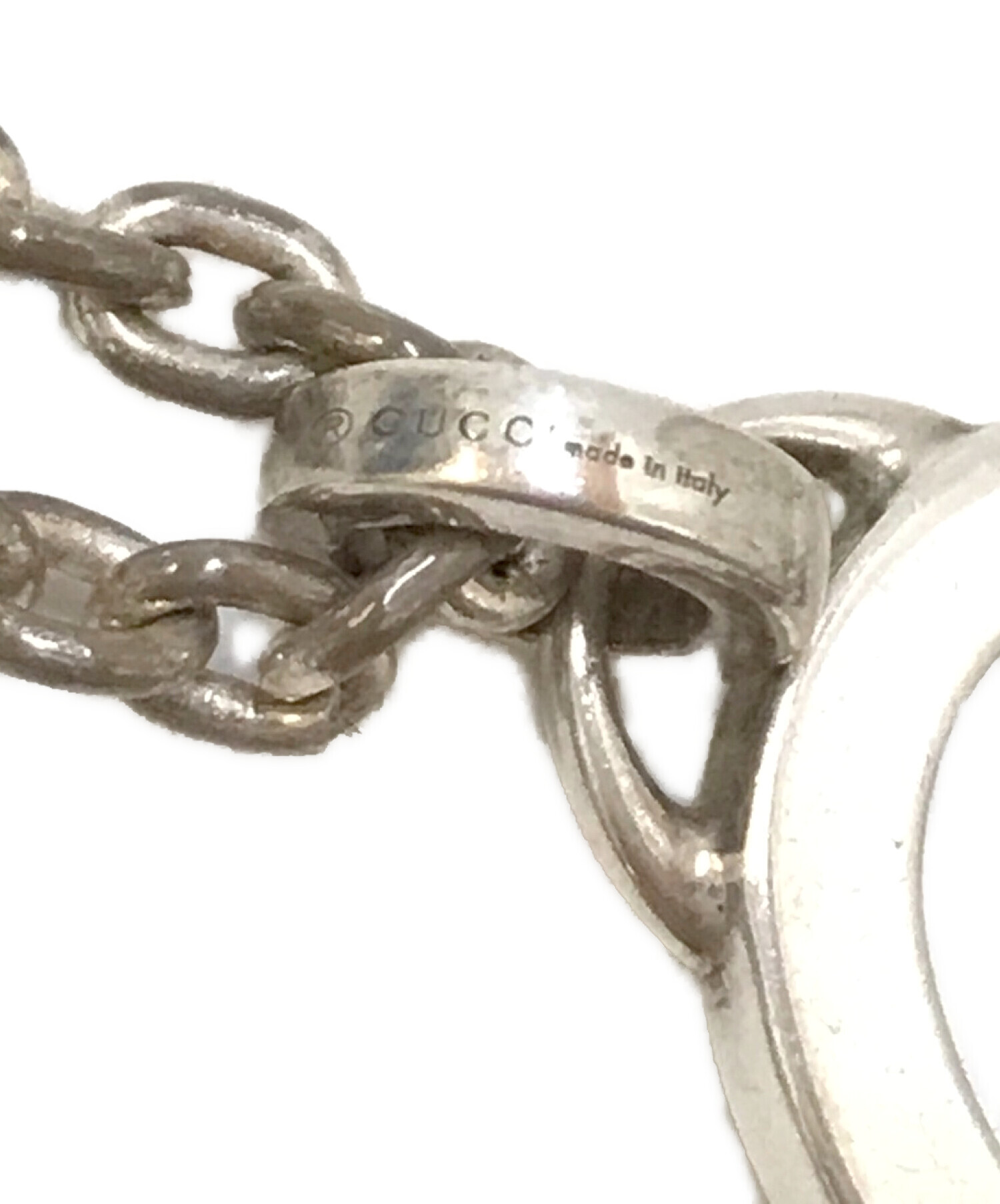 中古・古着通販】GUCCI (グッチ) Gロゴネックレス シルバー｜ブランド 