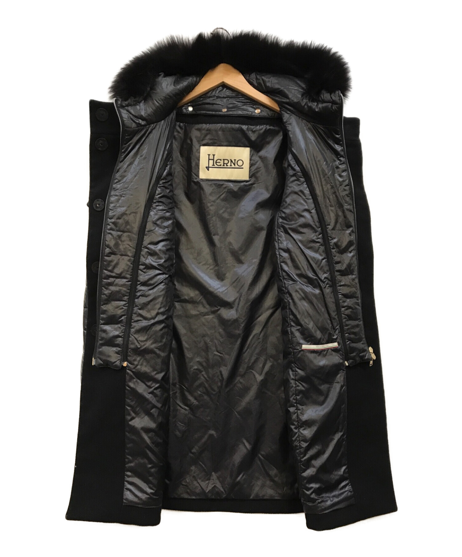 Herno ダウン×アンゴラ混ウール　レイヤードコート 楽天市場】ヘルノ ダウン ウール 切り替え レディース 2024AW