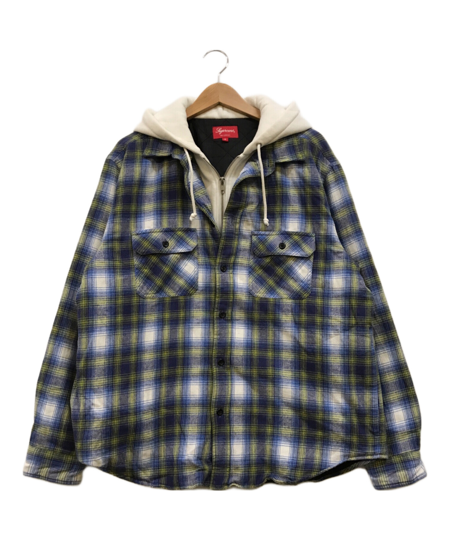 中古・古着通販】SUPREME (シュプリーム) Hooded Flannel Zip Up Shirt