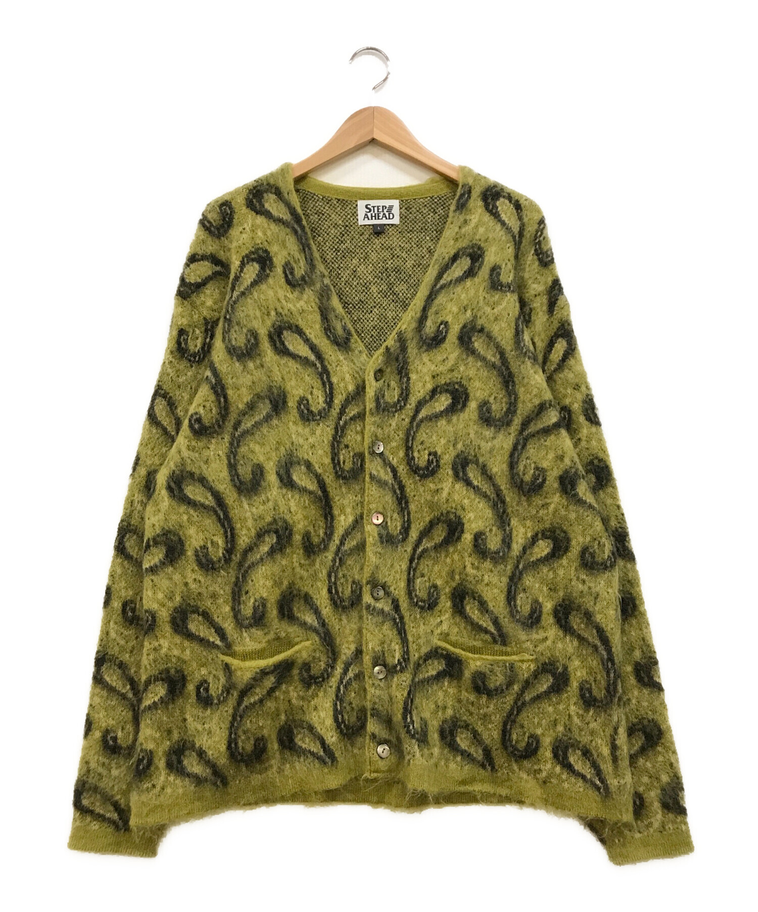 STEP AHEAD モヘアカーディガン M STEP AHEAD モヘア カーディガン お 手頃 価格