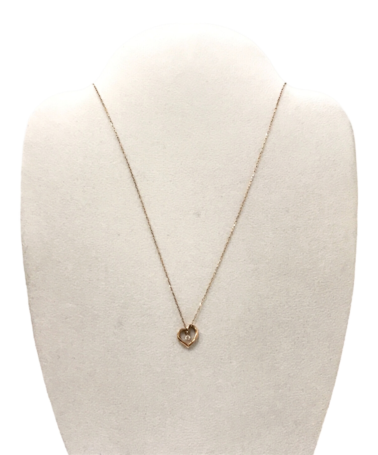 4℃　ハート　ネックレス　k10 中古・古着通販】4℃ (ヨンドシー) K10ハートモチーフネックレス