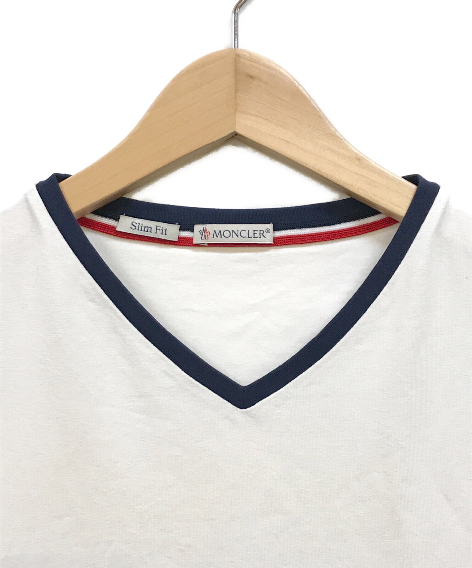 中古・古着通販】MONCLER (モンクレール) MAGLIA SCOLLO VネックT 