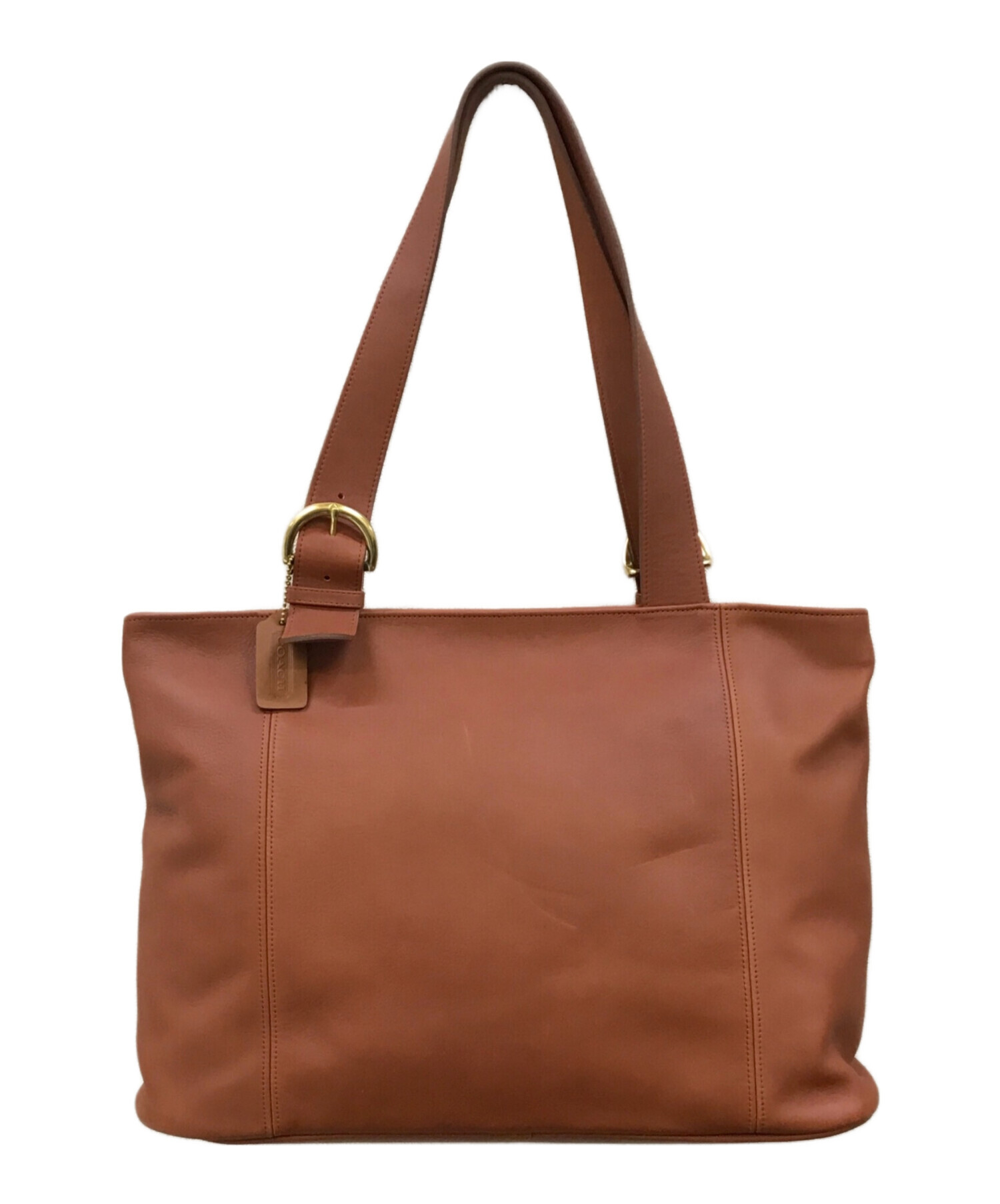 中古・古着通販】COACH (コーチ) レザートートバッグ ブラウン 中古・古着通販】COACH (コーチ) レザートートバッグ ブラウン
