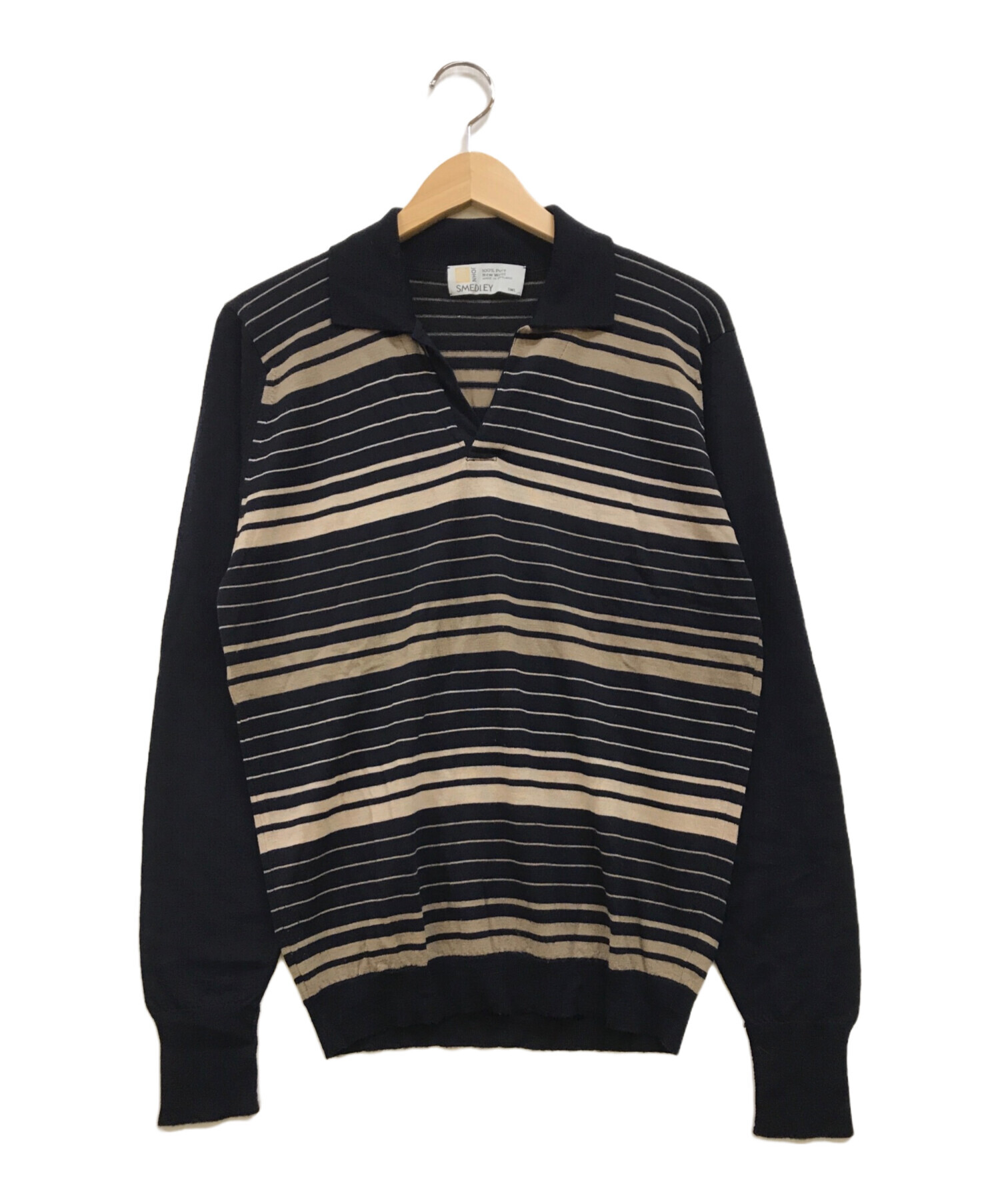 中古・古着通販】JOHN SMEDLEY (ジョンスメドレー) ボーダー切替