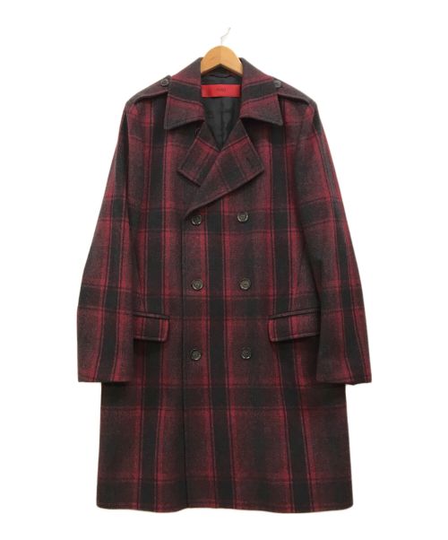 中古・古着通販】HUGO BOSS (ヒューゴ ボス) チェックダブルコート