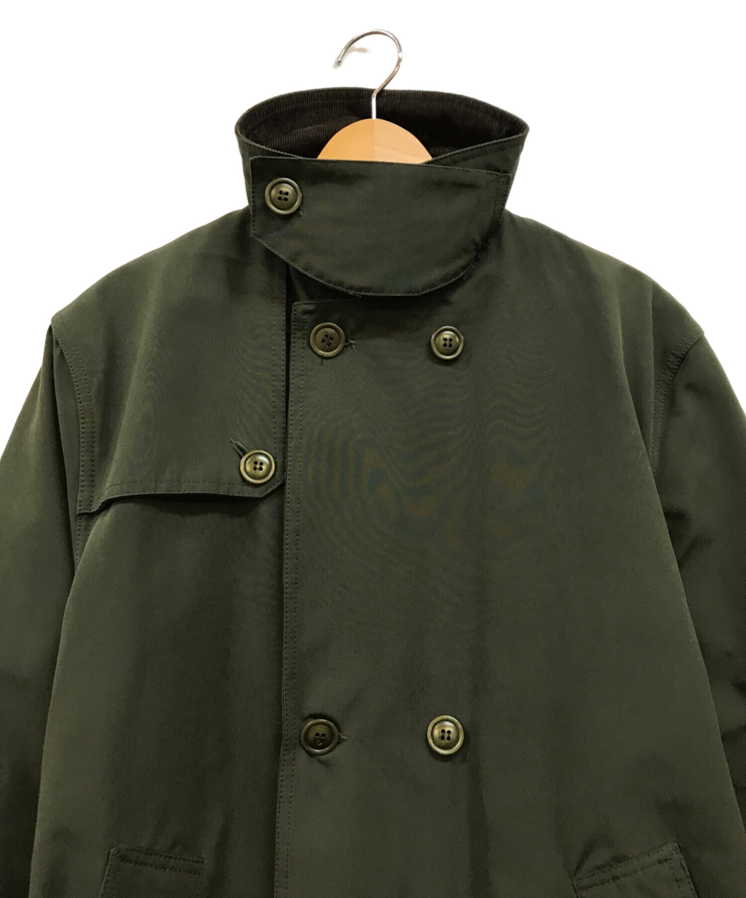 Barbour バブアー トレンチコート カーキ　グリーン40 中古・古着通販】Barbour (バブアー) 2レイヤートレンチコート カーキ