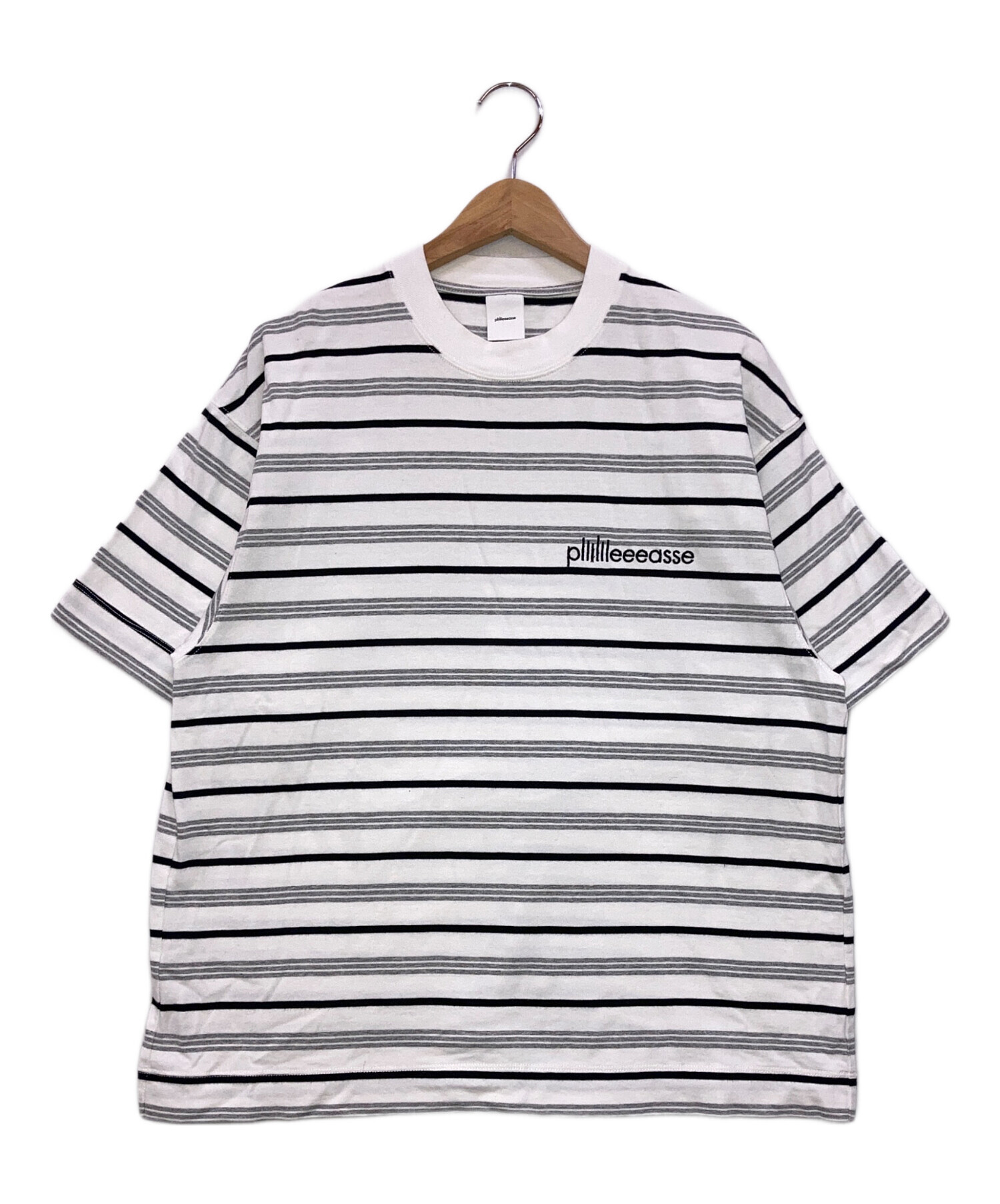 中古・古着通販】plllllleeeasse (プリーズ) multi stripe short