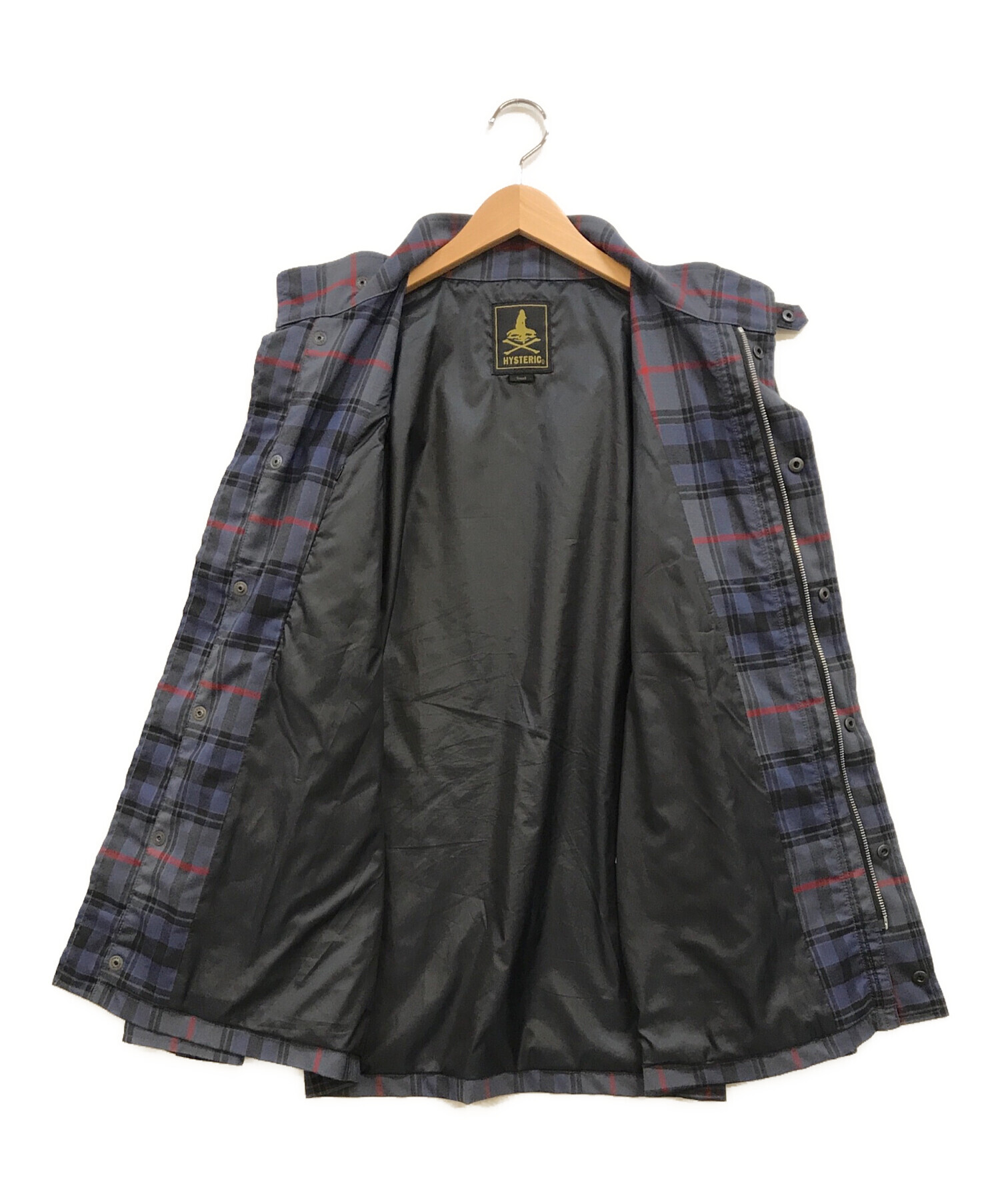 貴重！HYSTERIC GLAMOUR Aライン　チェック　ウールコート　日本製 HYSTERIC GLAMOUR チェックコート 貴重！HYSTERIC GLAMOUR Aライン