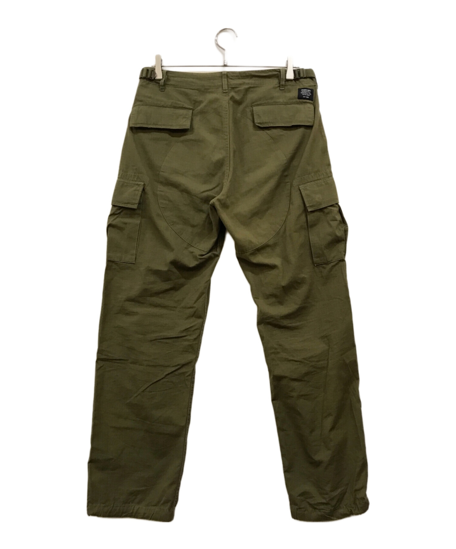 Stussy カーゴパンツ Sサイズ オリーブ 中古・古着通販】stussy (ステューシー) リップストップカーゴパンツ