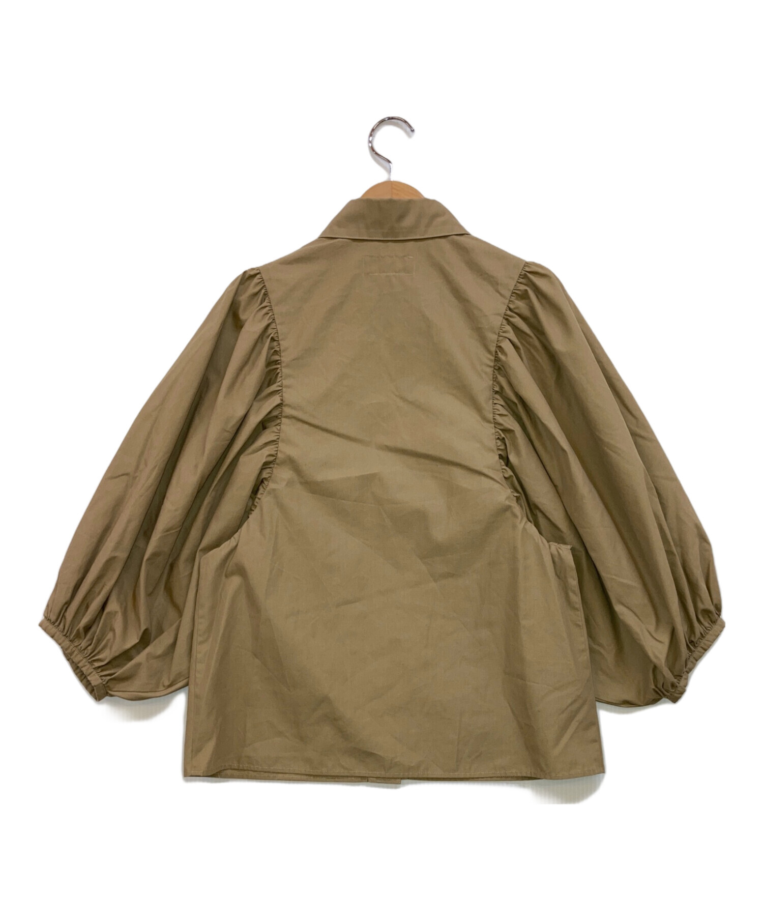 中古・古着通販】OHGA (オオガ) ボリュームスリーブシャツ ベージュ 
