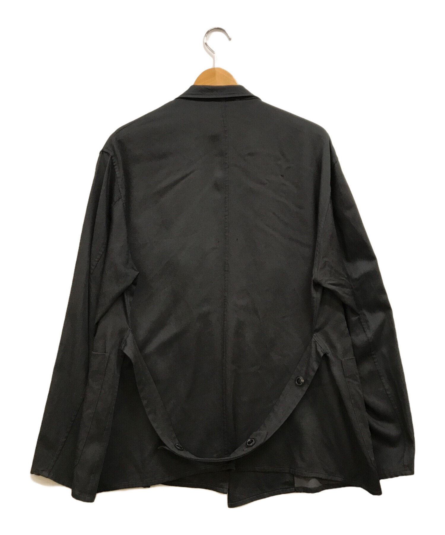 BLURHMS / Cupro Cotton Gabardine Belt Jacket/ジャケット/2/--/GRY 中古・古着通販】BLURHMS (ブラームス) Cupro Cotton Gabardine Belt
