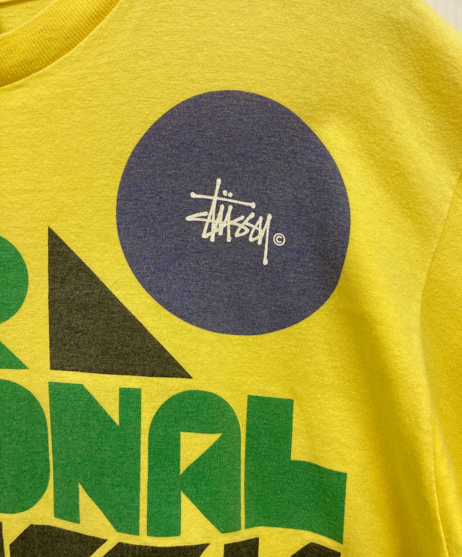 中古・古着通販】stussy (ステューシー) プリントTシャツ イエロー 