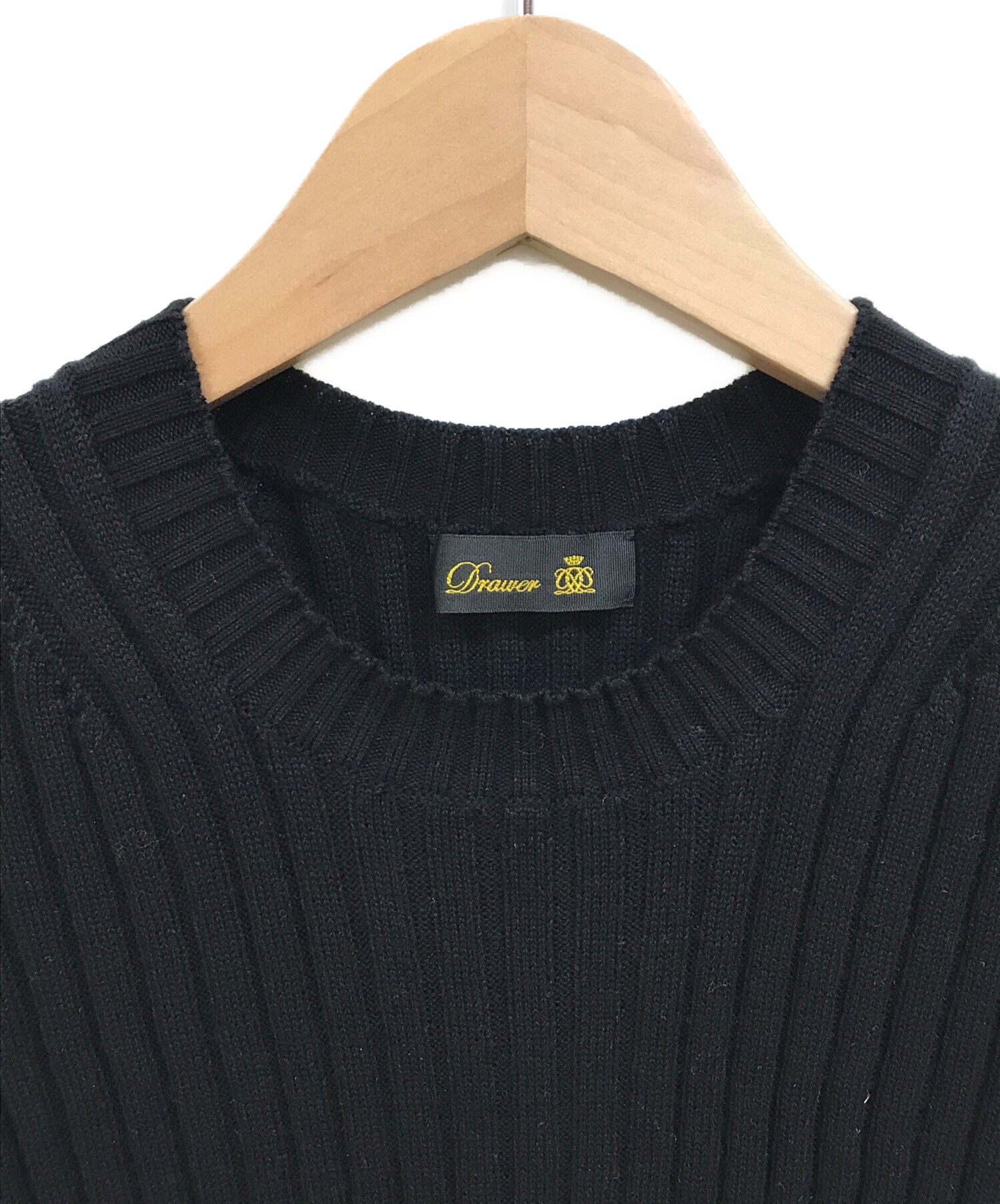 Drawer ドゥロワー カシミヤ コットン ニット セーター トップス 中古・古着通販】DRAWER (ドゥロワー) FALL2 コットンカシミヤリブ