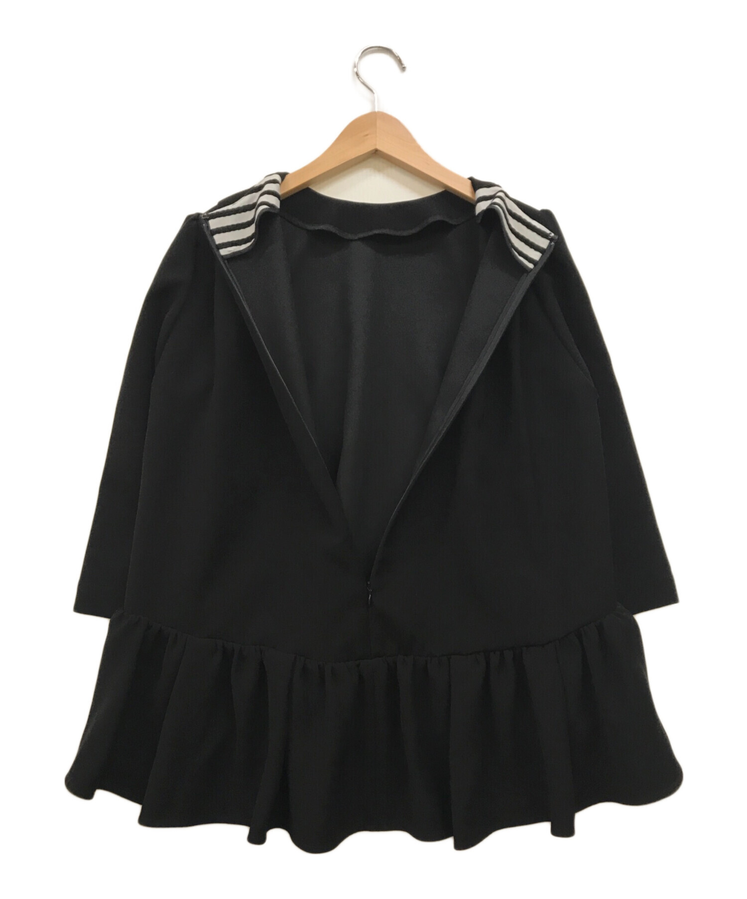 未使用タグ付き ＢＯＲＤＥＲＳ at ＢＡＬＣＯＮＹ　レースシャツドレス　36 BORDERS at BALCONY(ボーダーズアットバルコニー) RUFFLE