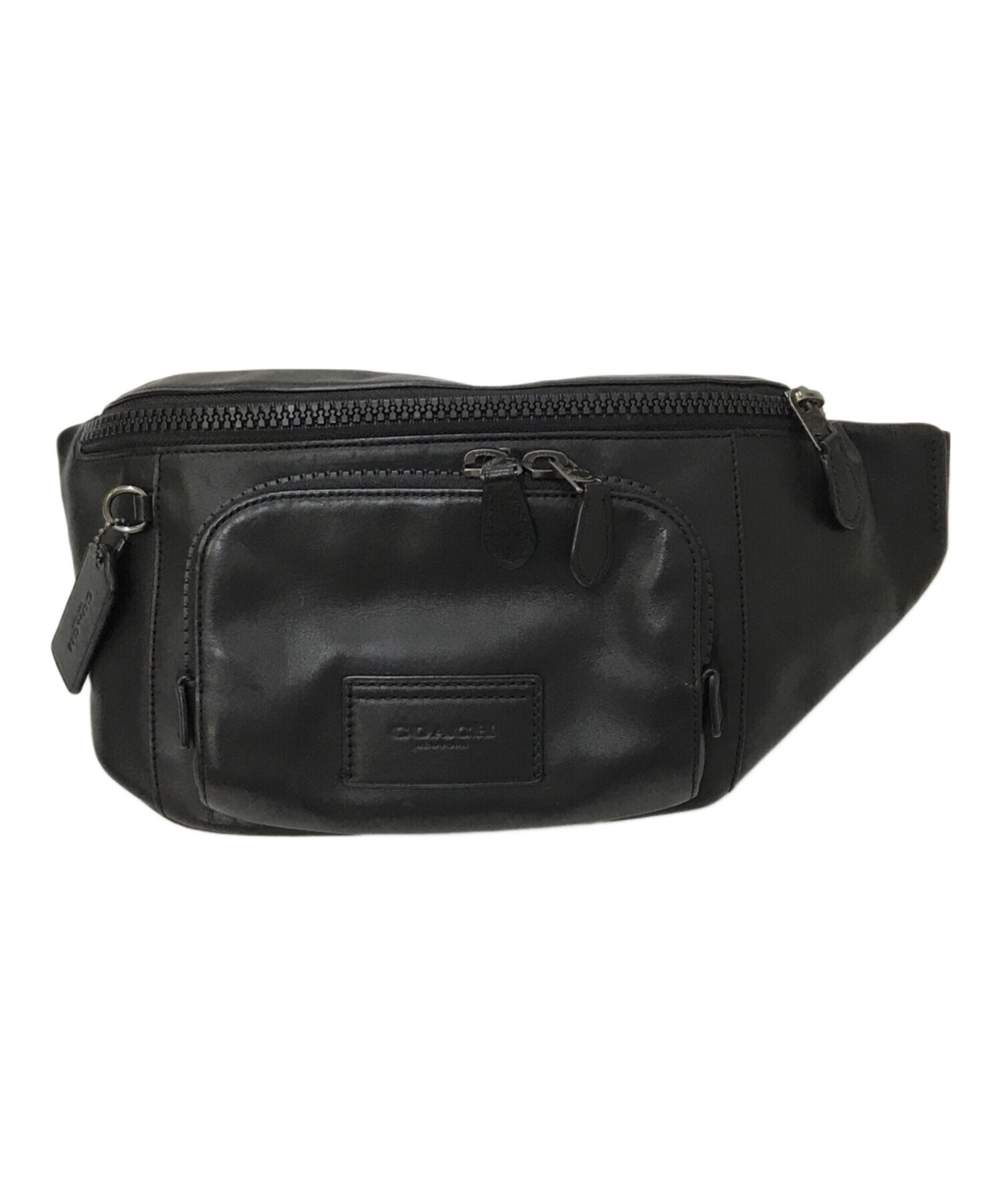 COACH コーチ レザー ボディバッグ F70691 ブラック 黒 斜め掛け