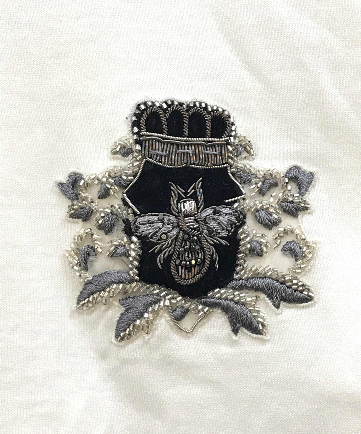 ドルチェ&ガッバーナ DOLCE&GABBANA ドット柄刺繍 中綿ジップアップブルゾン リブニット切替 44 グレー系 美品【I1-2037】 ドルチェ＆ガッバーナ」のドット柄ワンピースで、冬のモノトーンルック